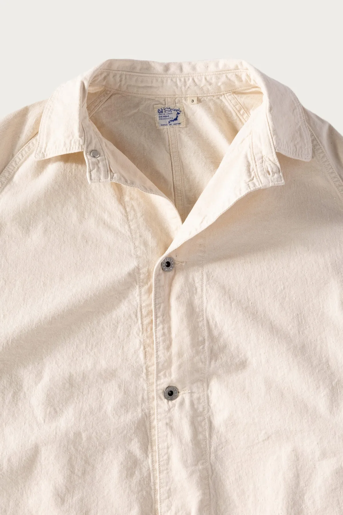 40's WWII Denim Coverall (Loose Fit) - Ecru