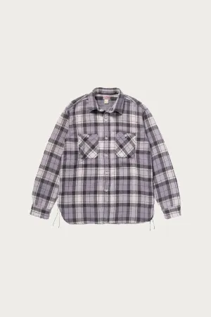 8HU Block Check Summer Flannel Shirt - Black/Grey