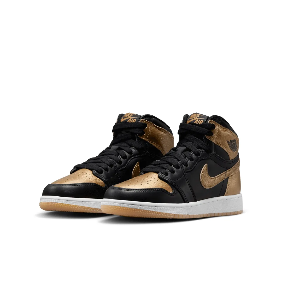 AIR JORDAN 1 HIGH OG (GS) BLACK AND GOLD