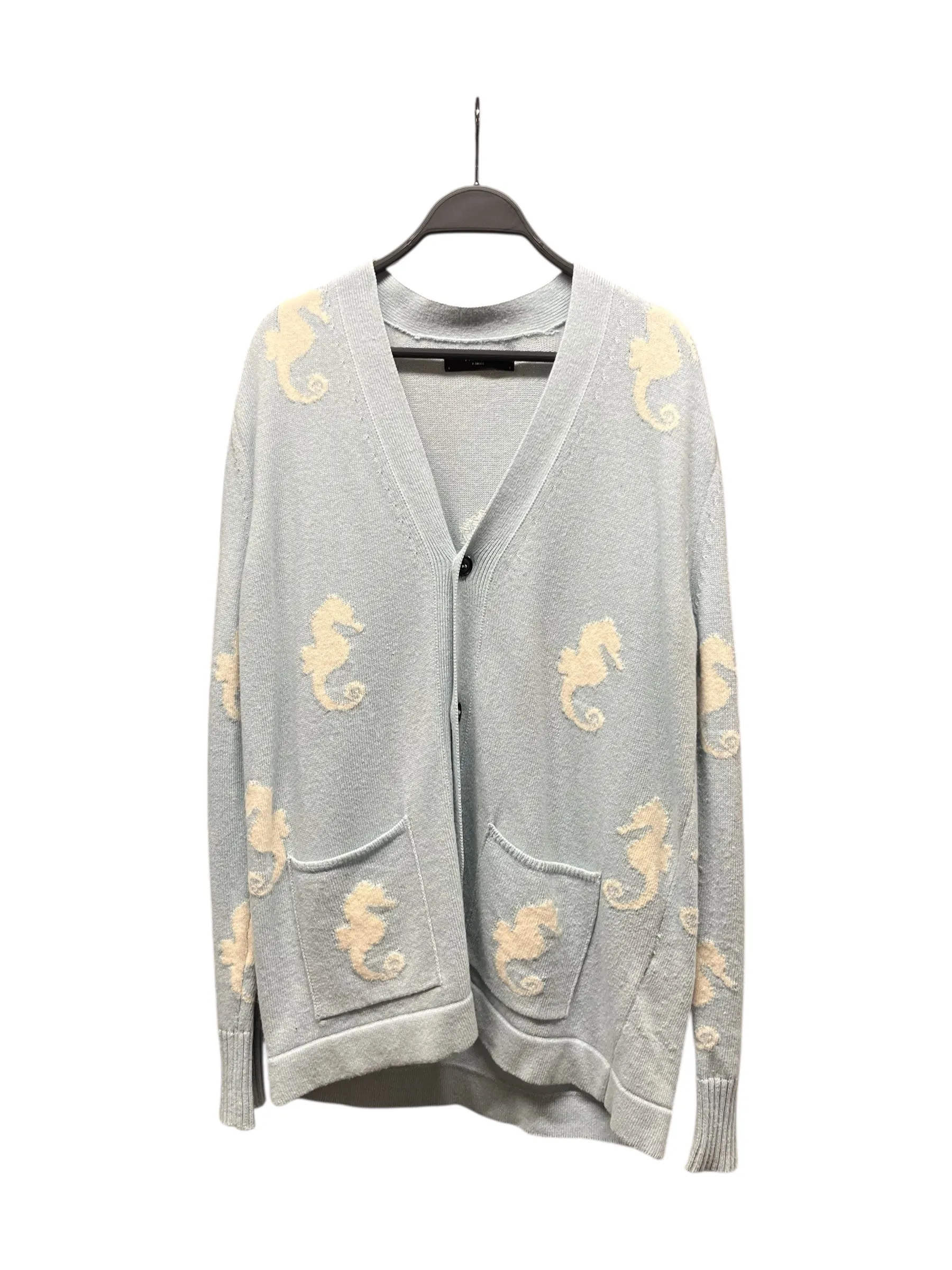 AMIRI/Cardigan/XS/Graphic/Wool/BLU/SEAHORSE GRAPHIC