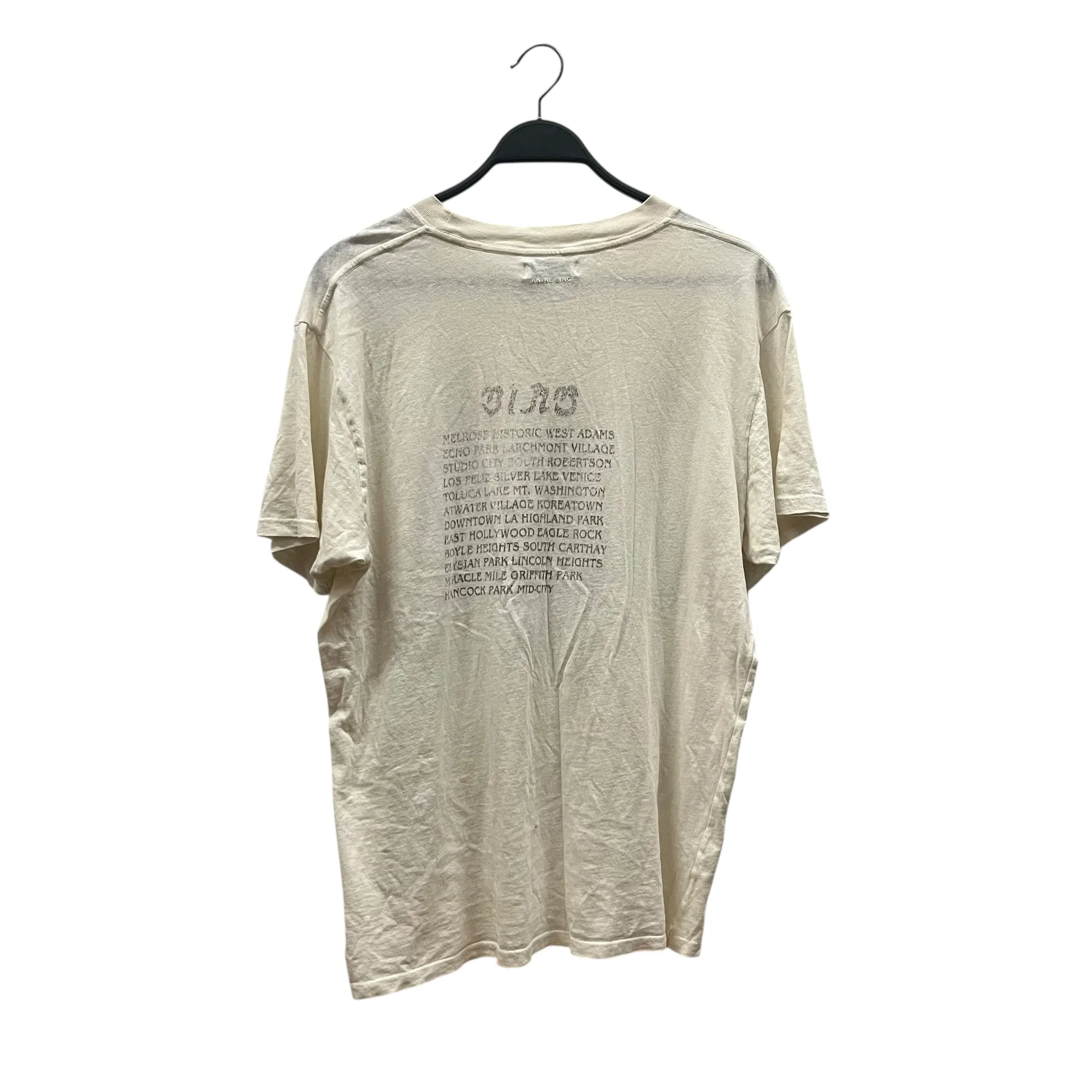 ANINE BING/T-Shirt/M/Graphic/Cotton/WHT/Motorcycle Graphic