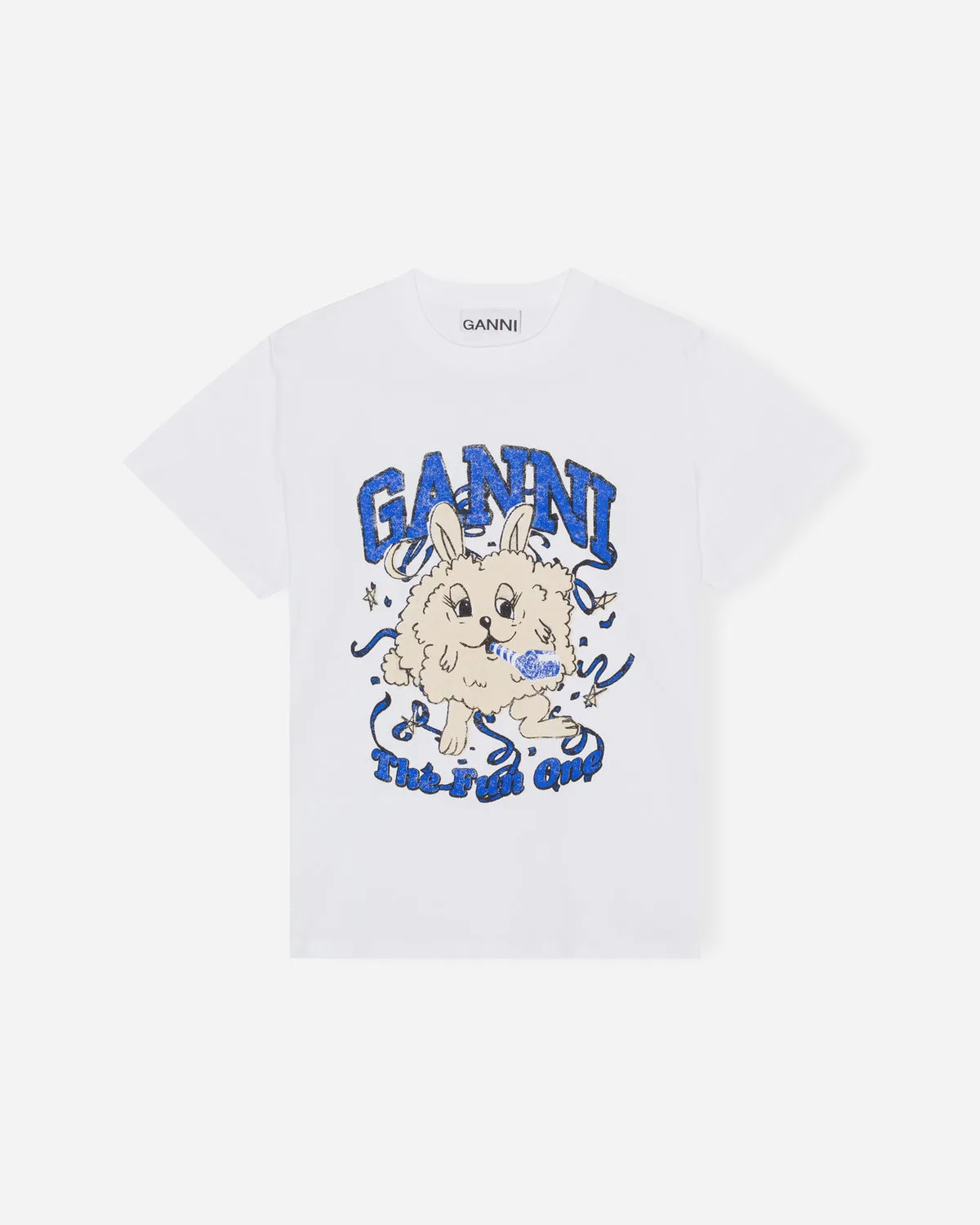 Basic Jersey Fun Bunny Relaxed T-shirt - Bright White