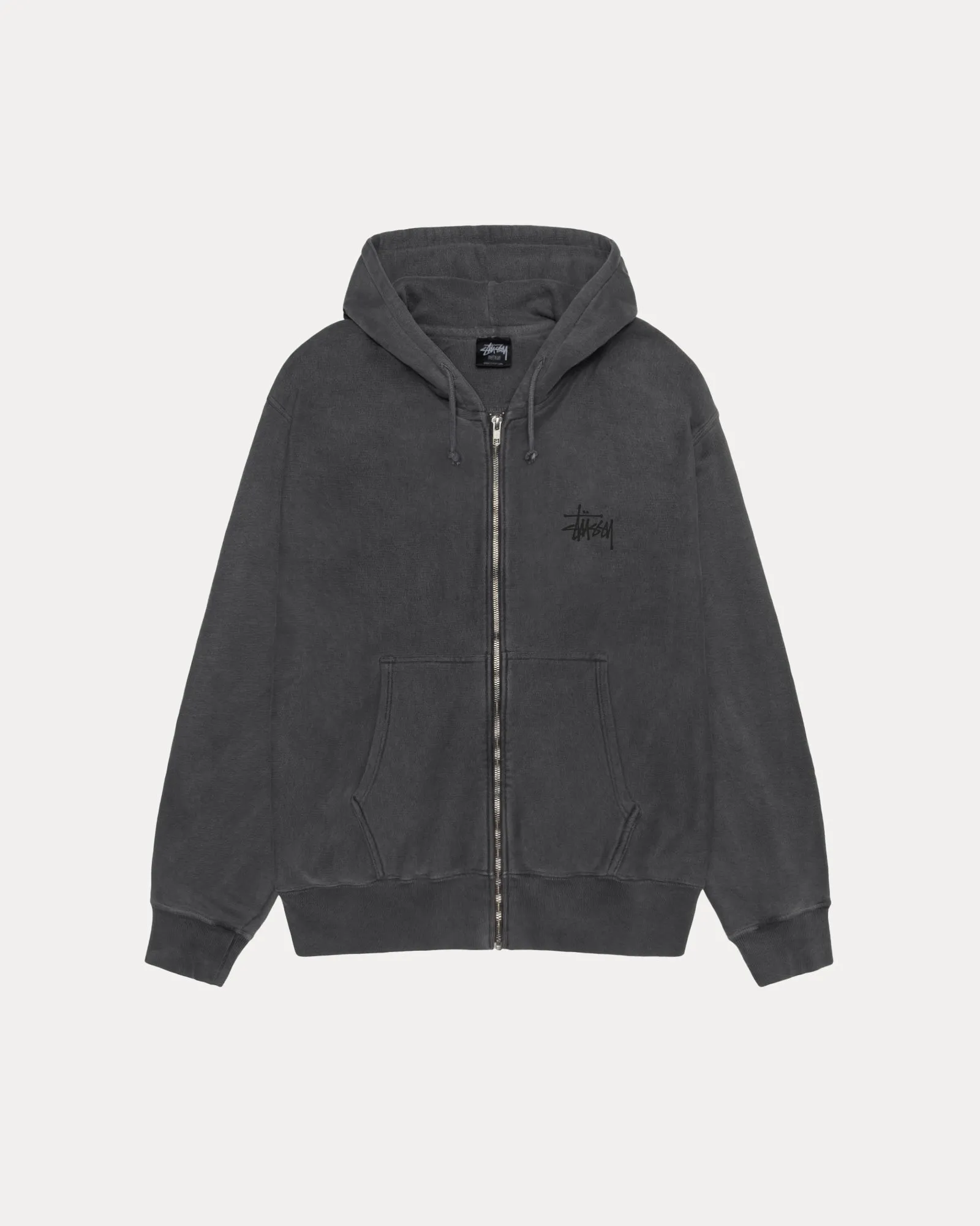 BASIC STSSY ZIP HOODIE PIGMENT DYED