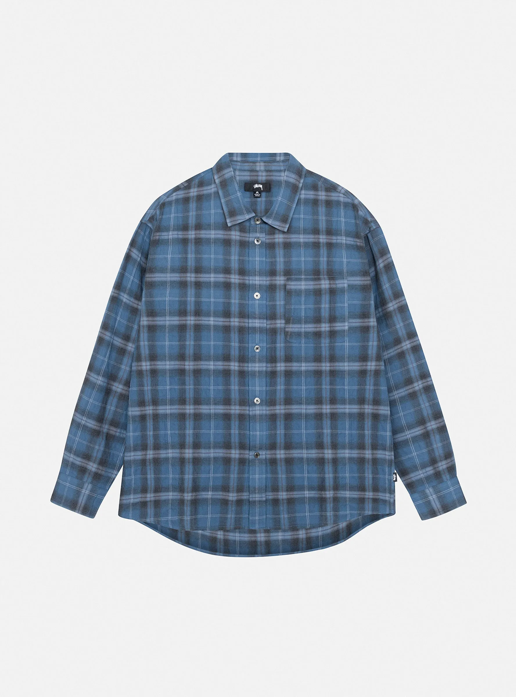 Beach Plaid Shirt Blue