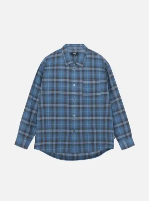 Beach Plaid Shirt Blue