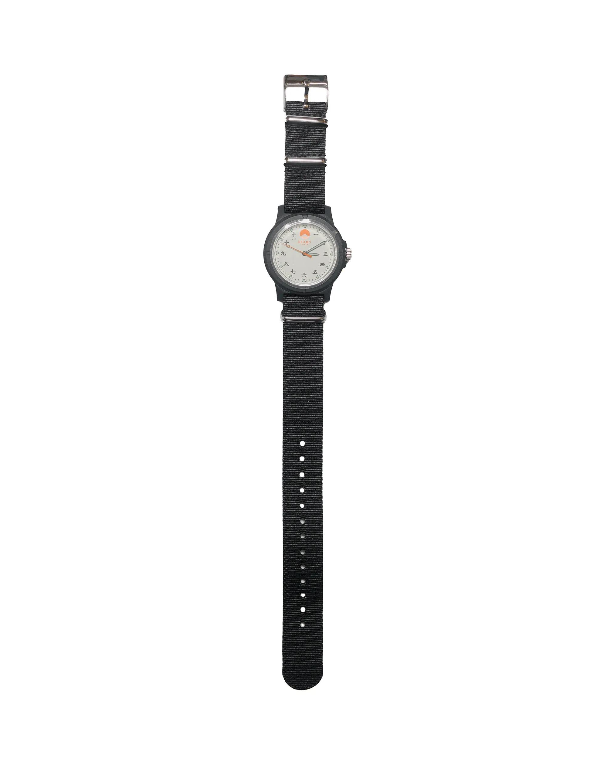 Beams Japan Kanji Number Wrist Watch Black