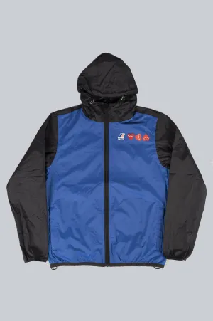 CDG PLAY X K-WAY HOODIE FULL ZIP BLUE BLACK