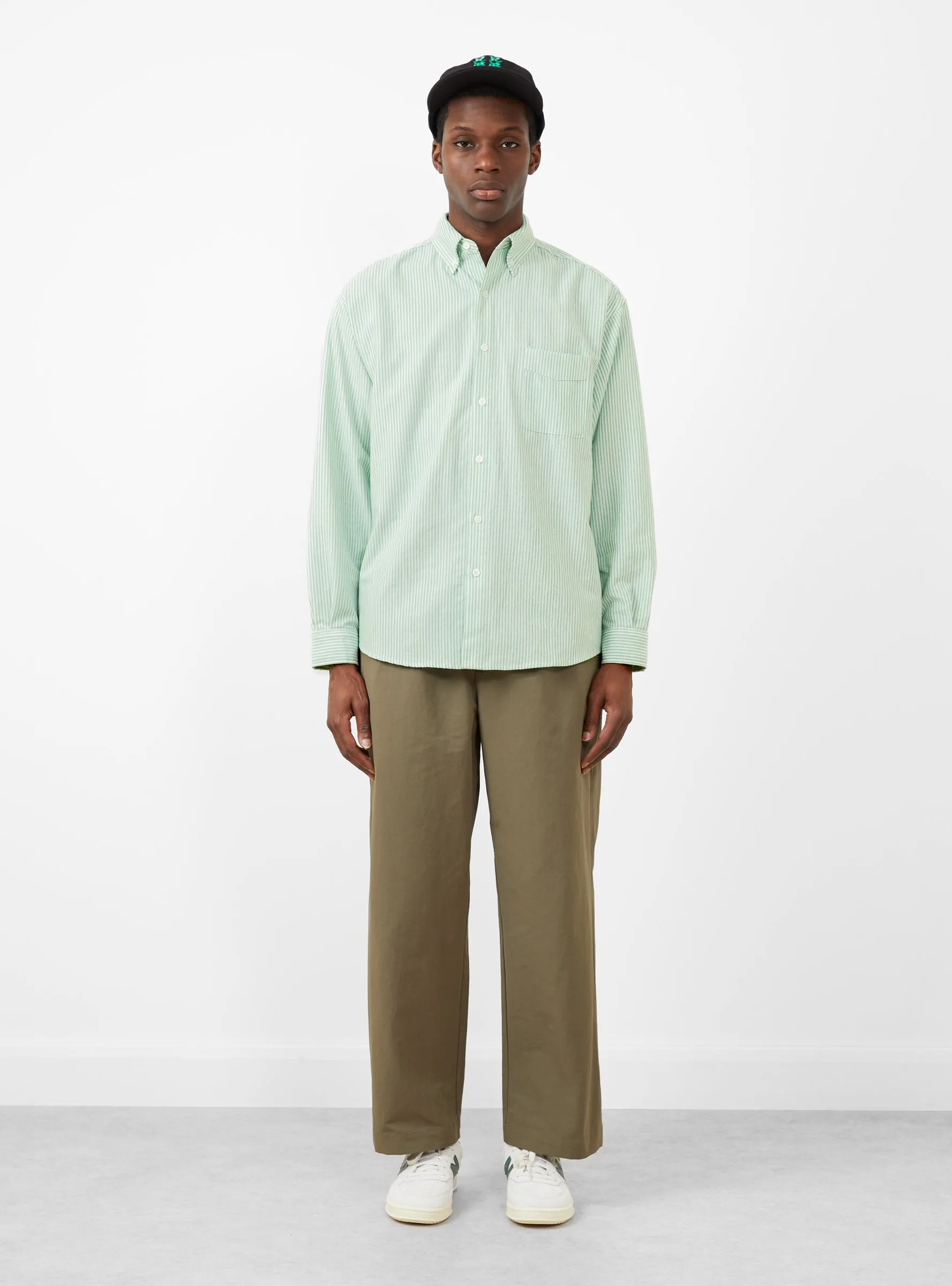 Double Pleated Pant Dusty Khaki