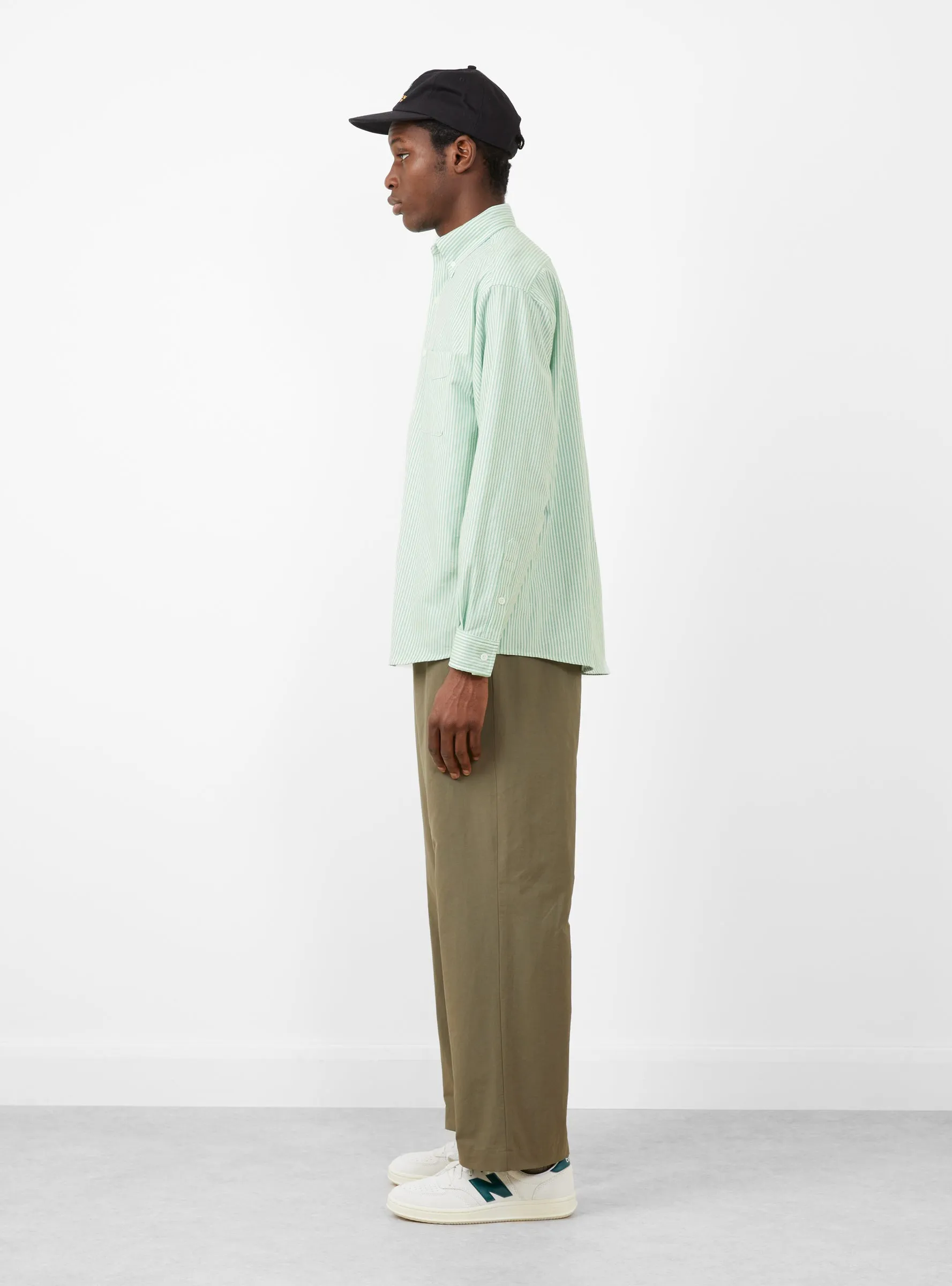 Double Pleated Pant Dusty Khaki