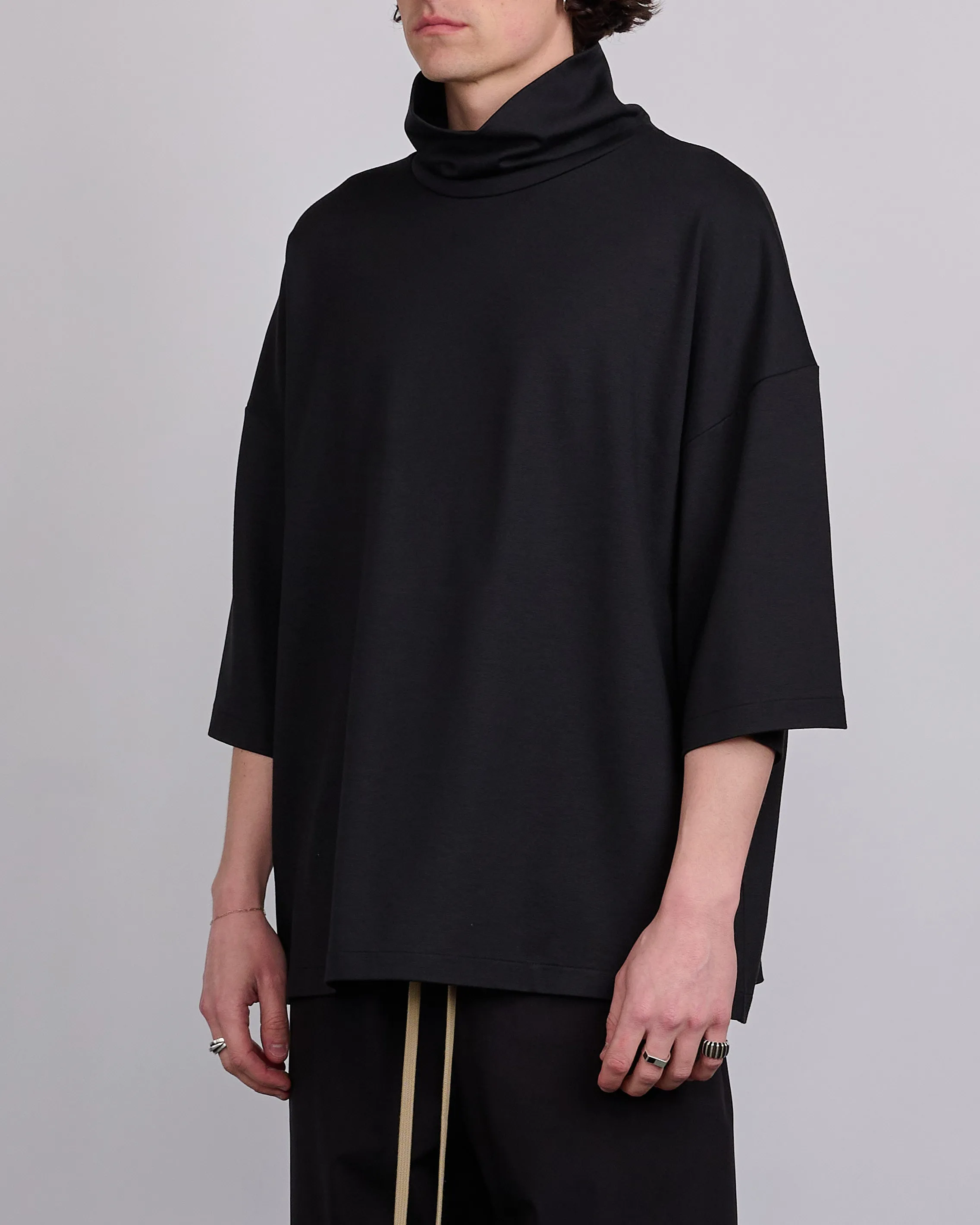 Fear of God High Neck Short Sleeve T-Shirt Black