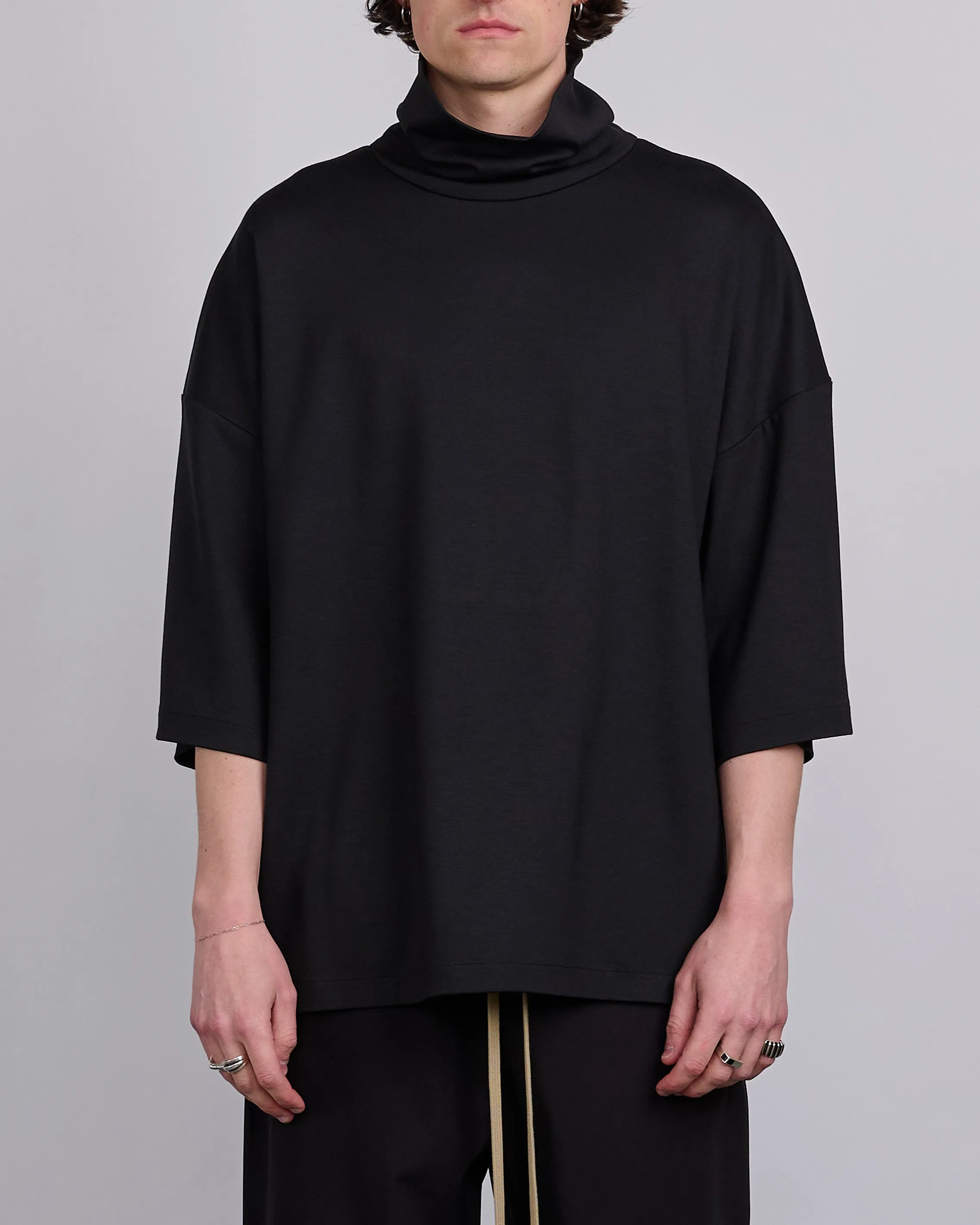 Fear of God High Neck Short Sleeve T-Shirt Black