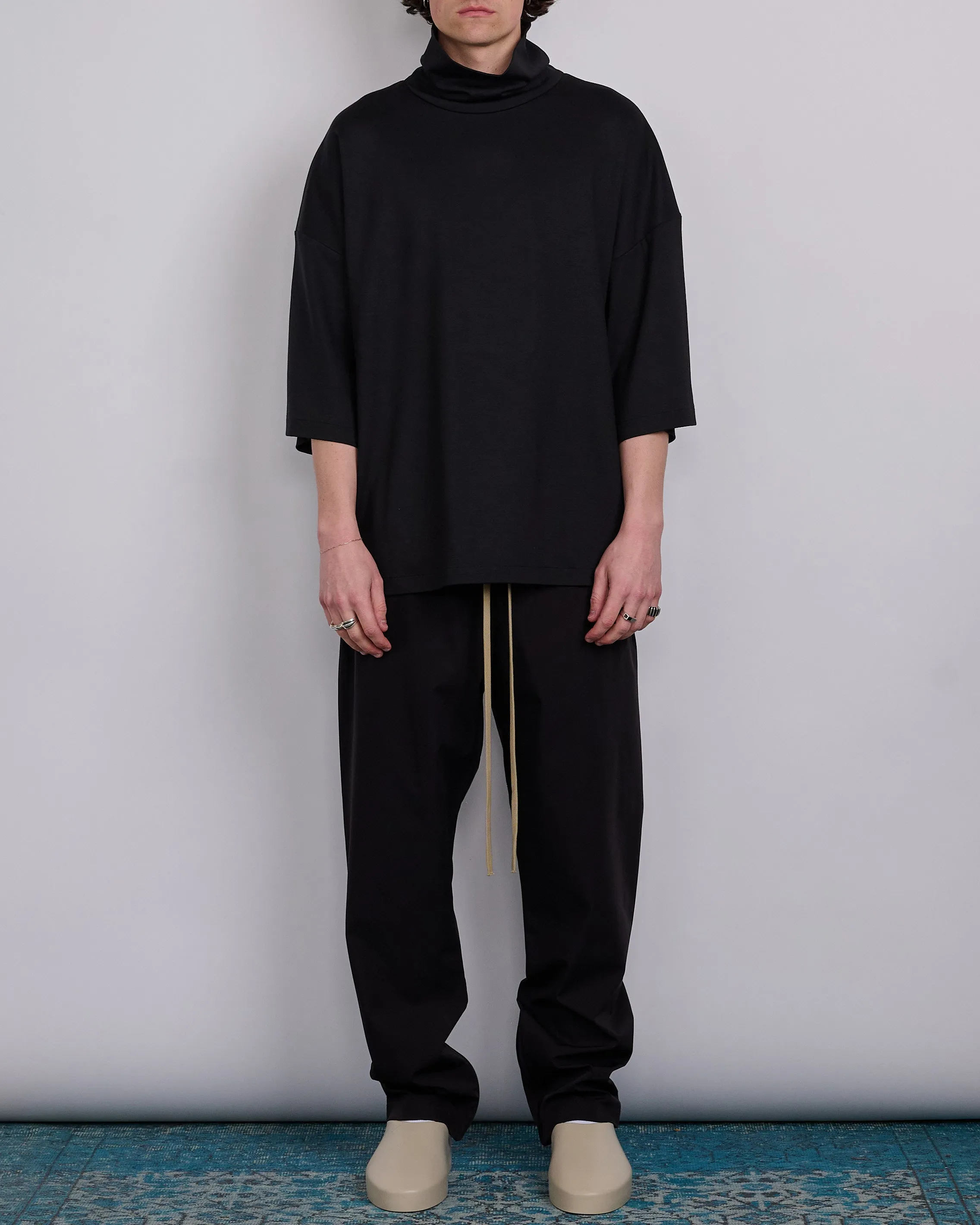 Fear of God High Neck Short Sleeve T-Shirt Black