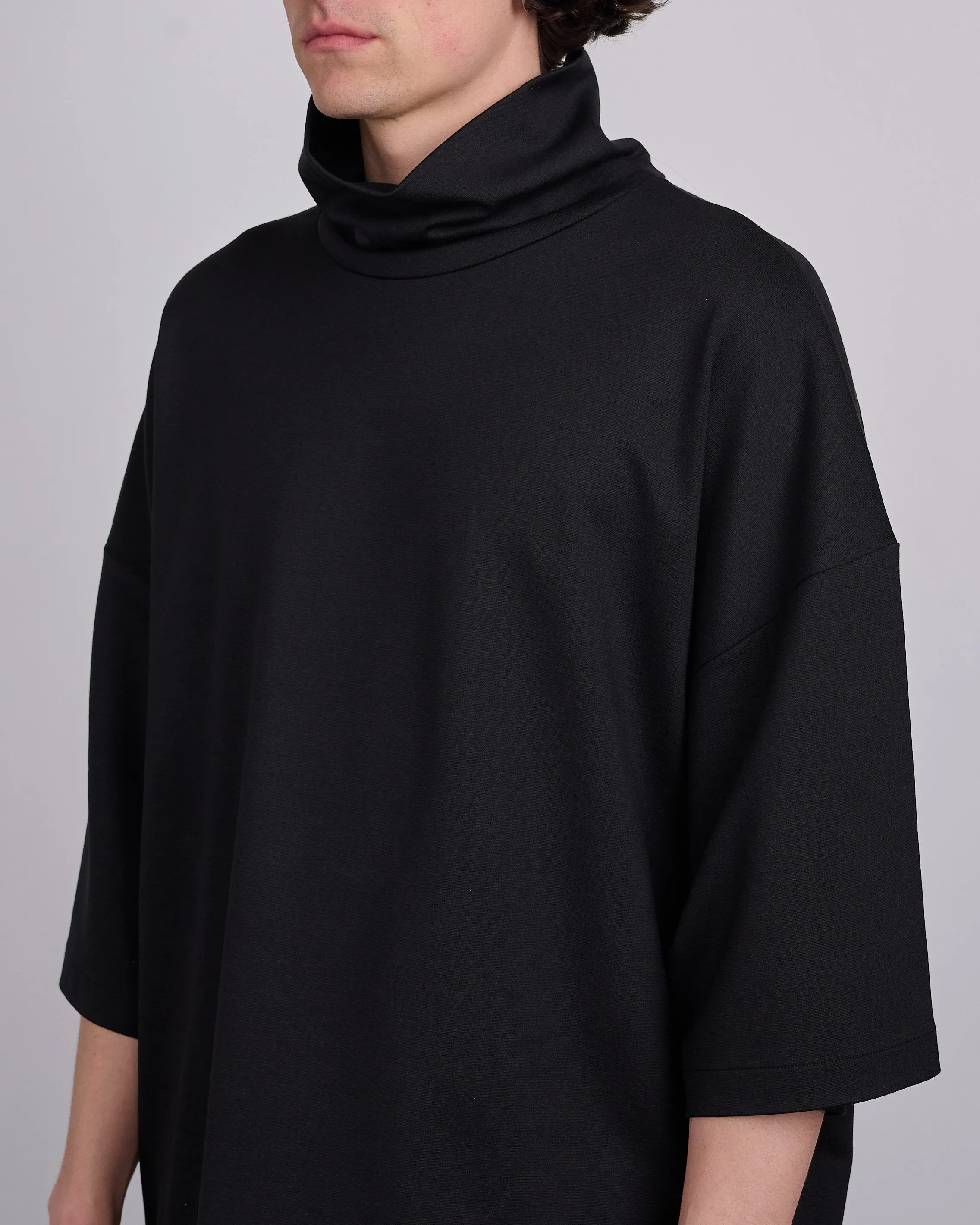 Fear of God High Neck Short Sleeve T-Shirt Black