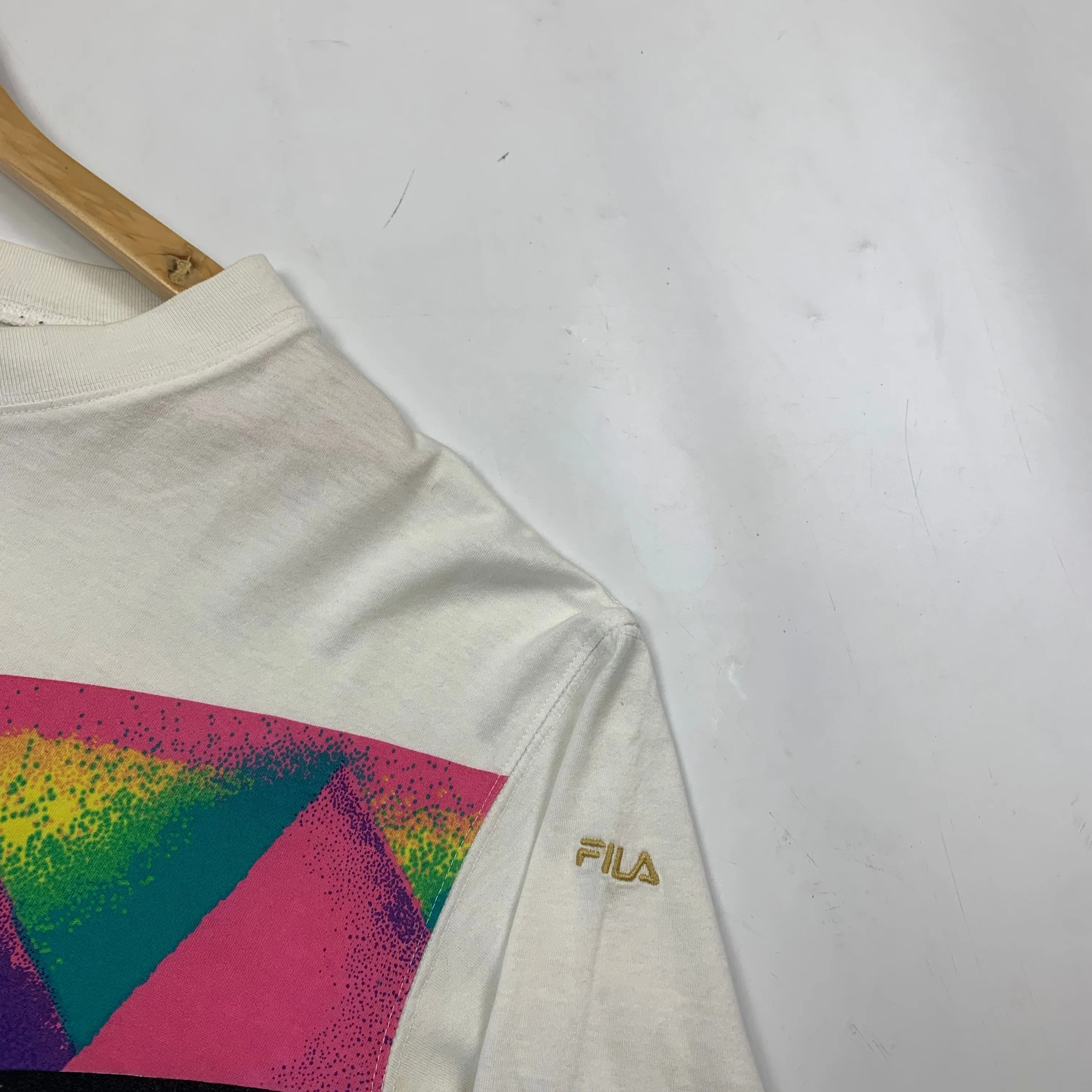 Fila White Graphic T-shirt ( M)