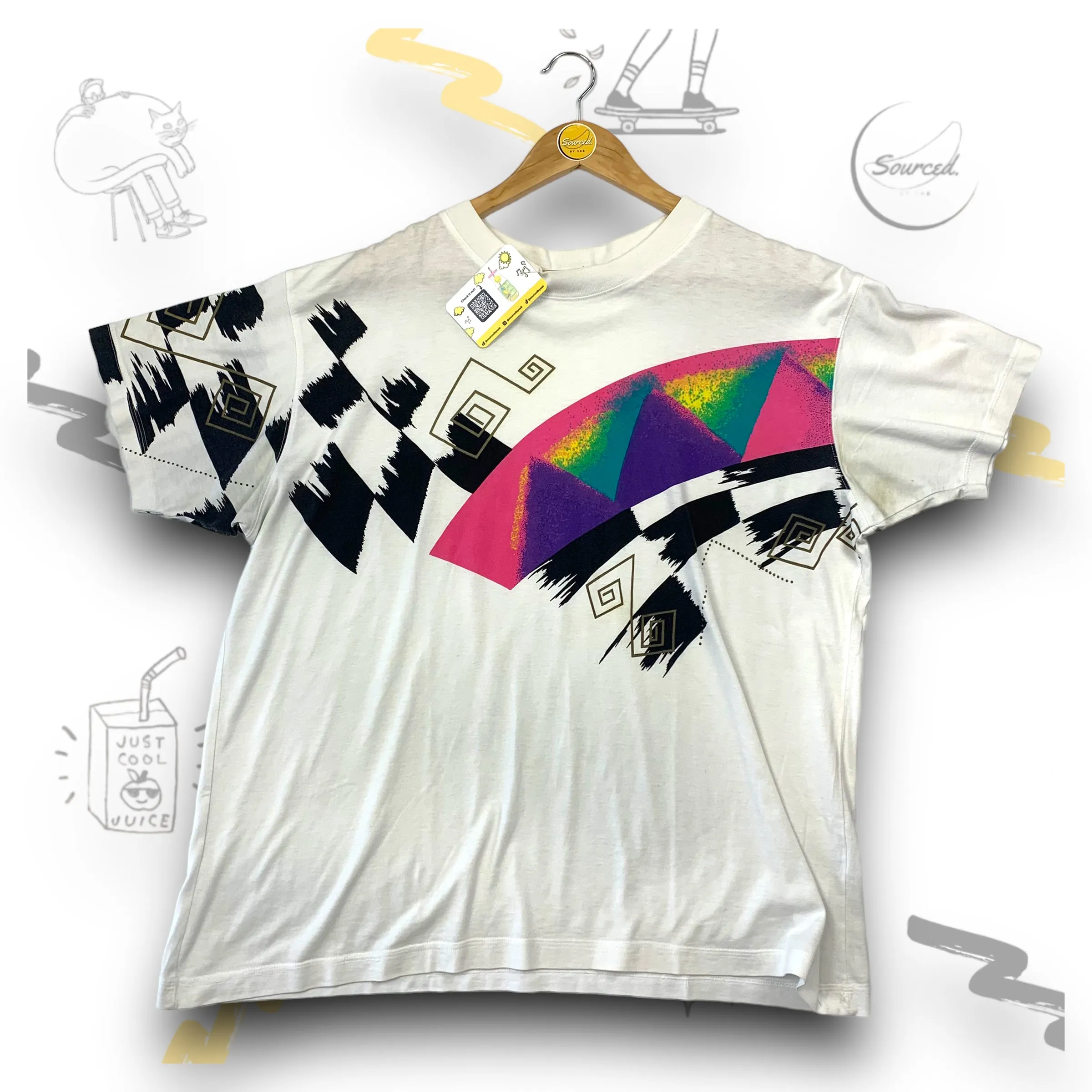 Fila White Graphic T-shirt ( M)