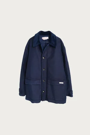 Garment Dyed Moleskin Work Jacket - Light Navy