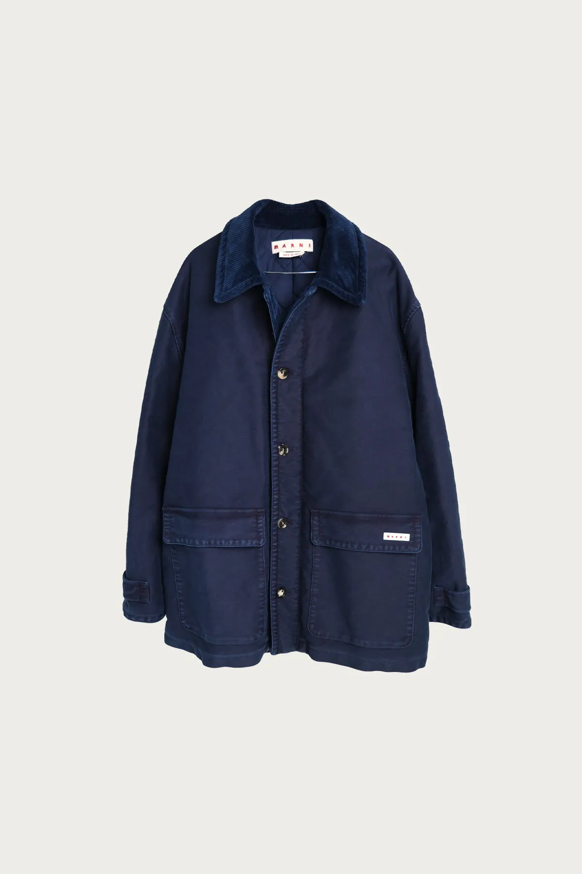 Garment Dyed Moleskin Work Jacket - Light Navy