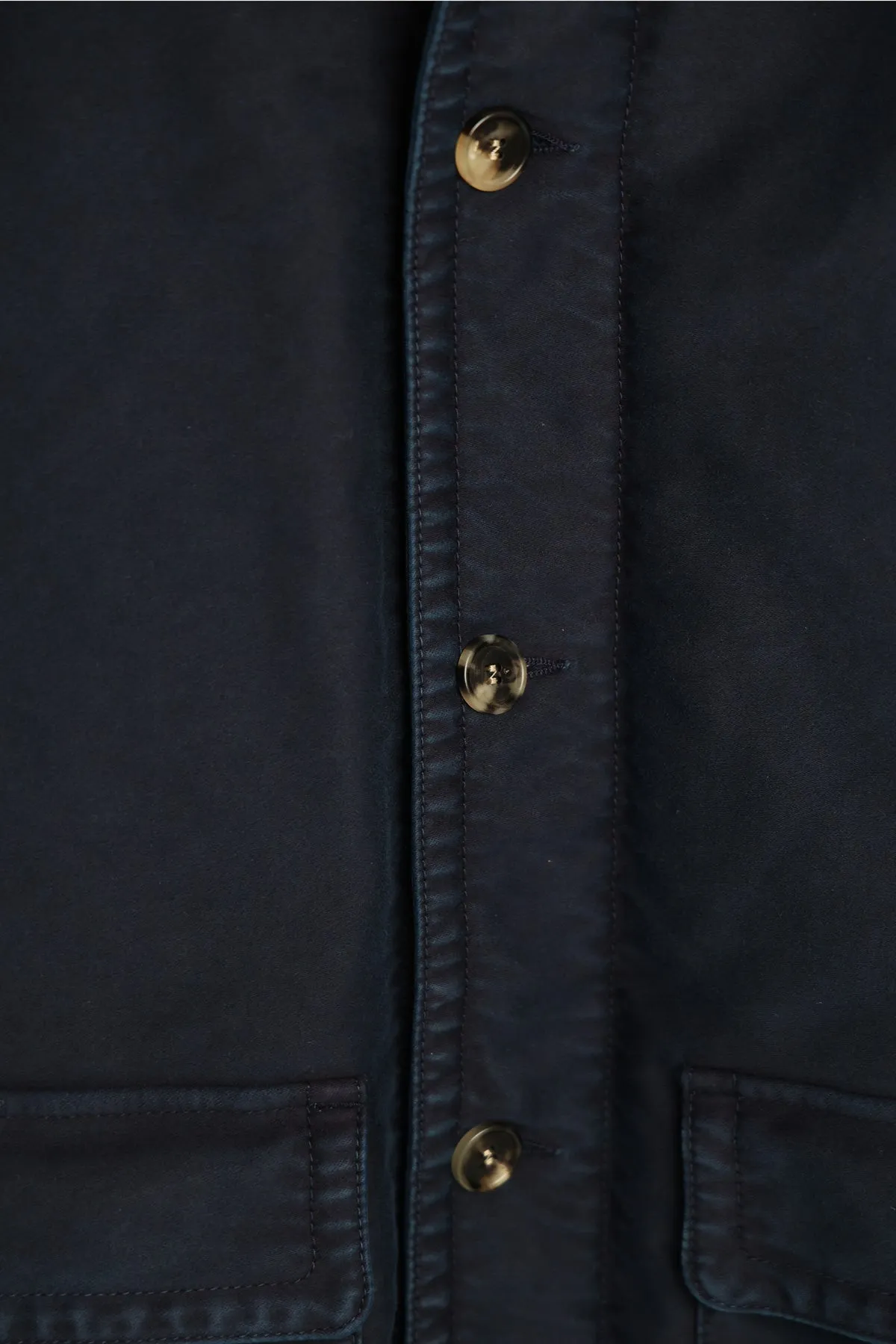 Garment Dyed Moleskin Work Jacket - Light Navy