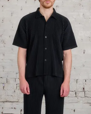 HOMME PLISS ISSEY MIYAKE Pleated July Button Shirt Black