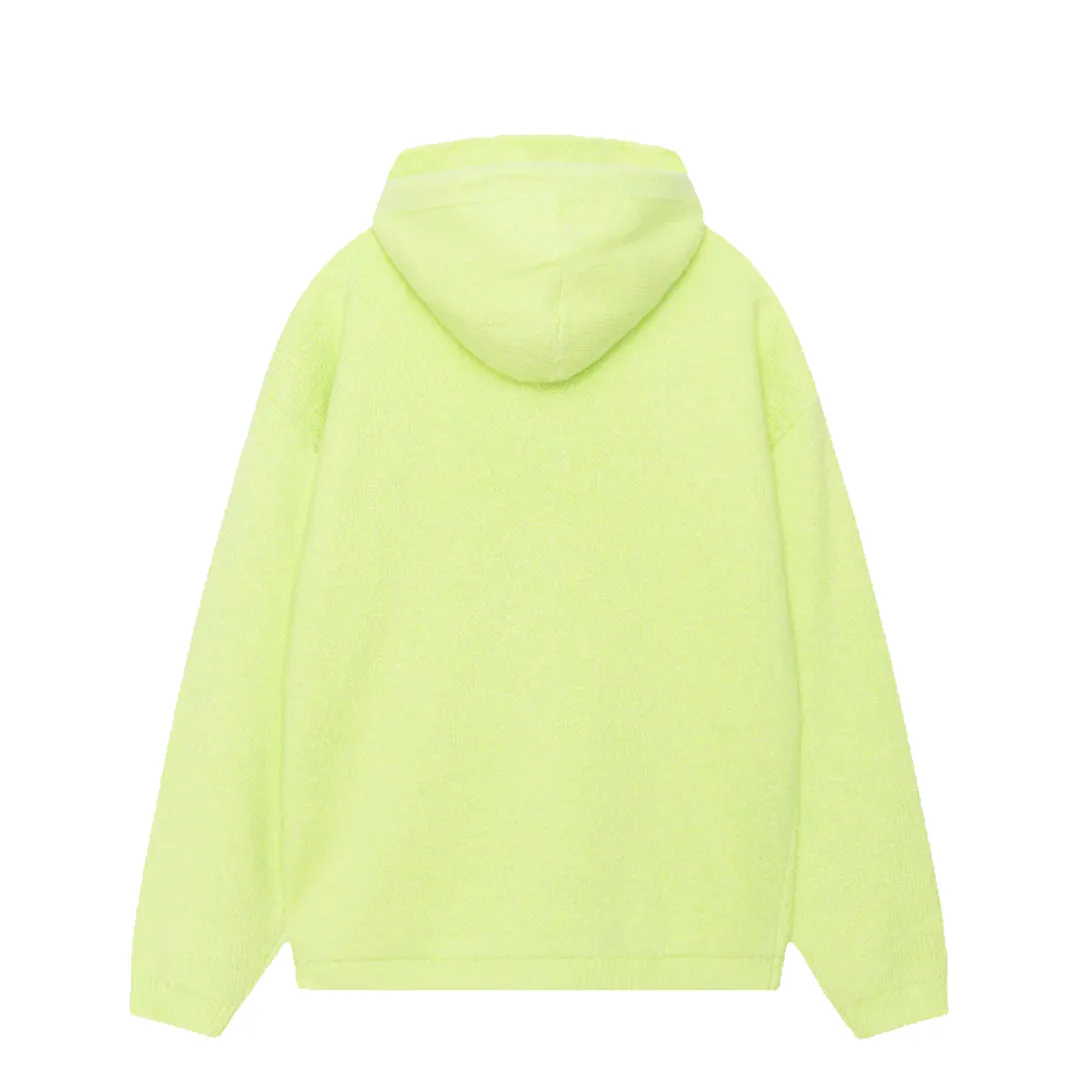 HOODED ZIP SWEATER FADED LIME