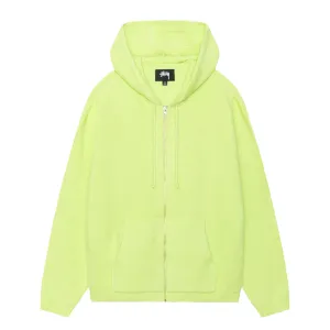 HOODED ZIP SWEATER FADED LIME