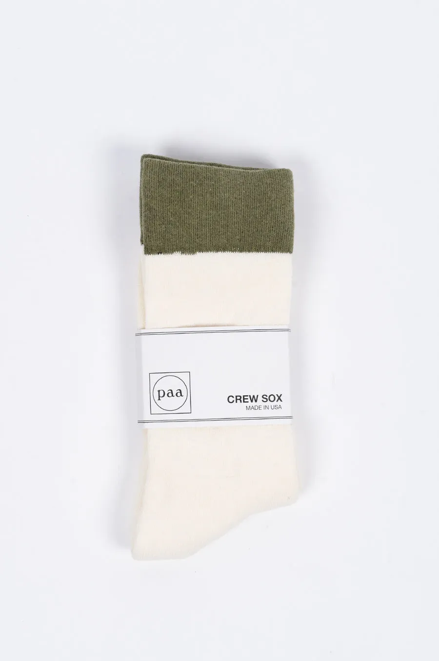 HOUSE OF PAA CREW SOX 2.5 ECRU OLIVE