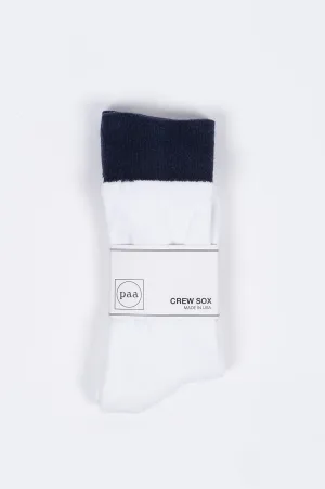 HOUSE OF PAA CREW SOX 2.5 WHITE NAVY
