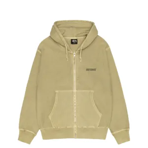 JUMBO PIGMENT DYED ZIP UP HOODIE ELM