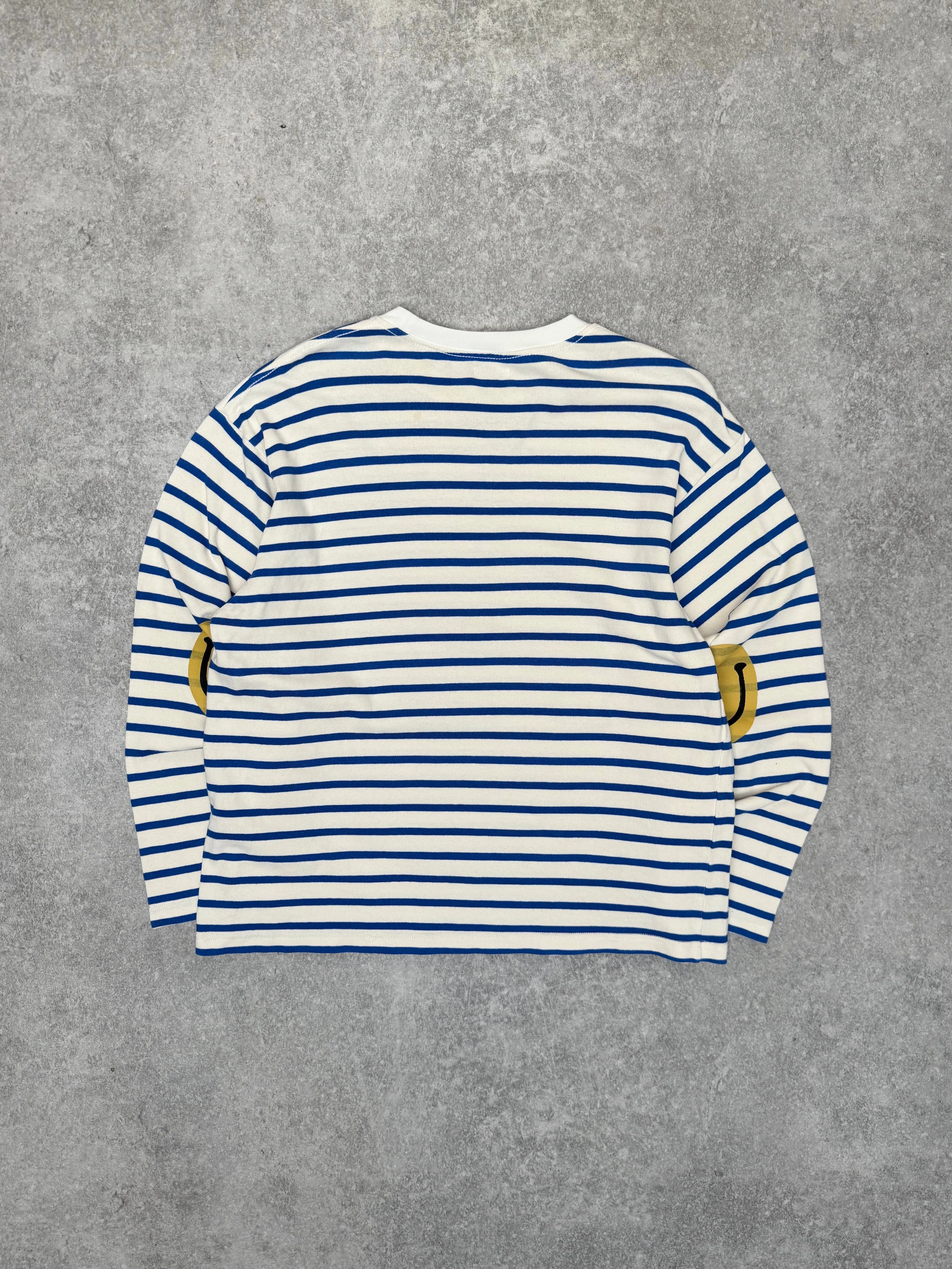 Kapital Stripe Smile Graphic Long Sleeve Tee