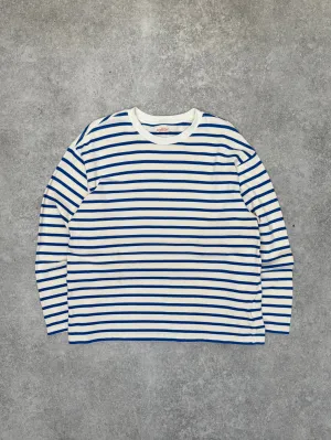 Kapital Stripe Smile Graphic Long Sleeve Tee