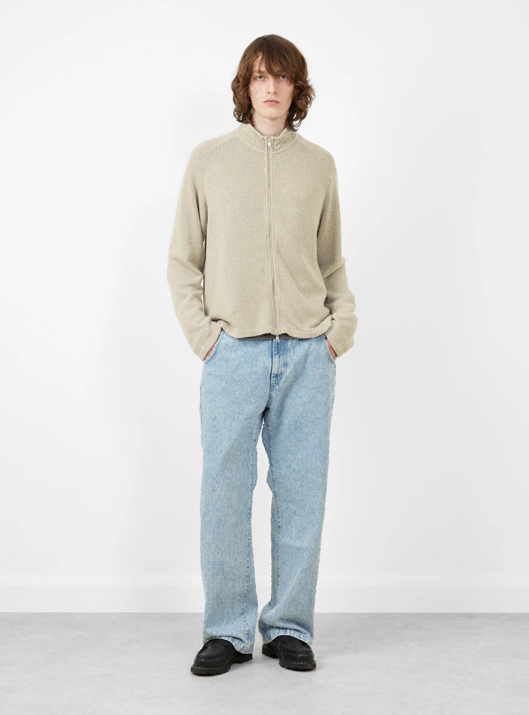 Leisure Zip Up Sweater Oatmeal
