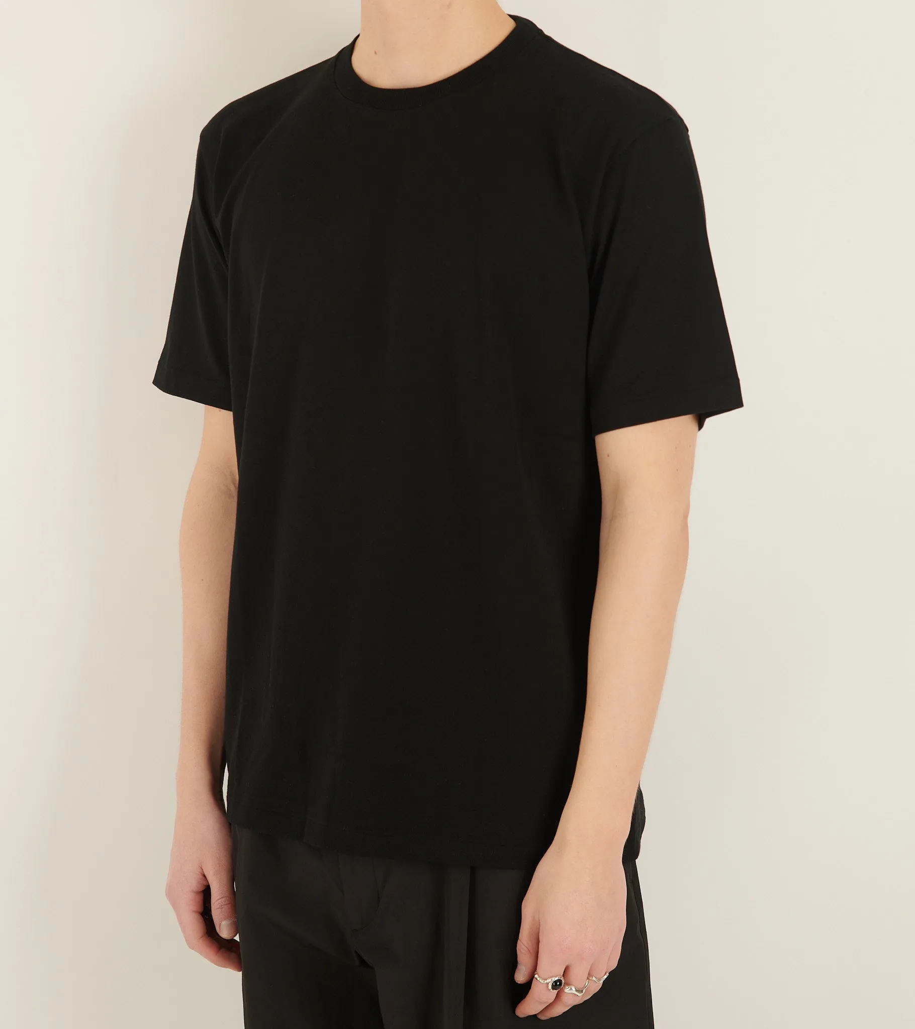 Luster Plaiting Tee Black