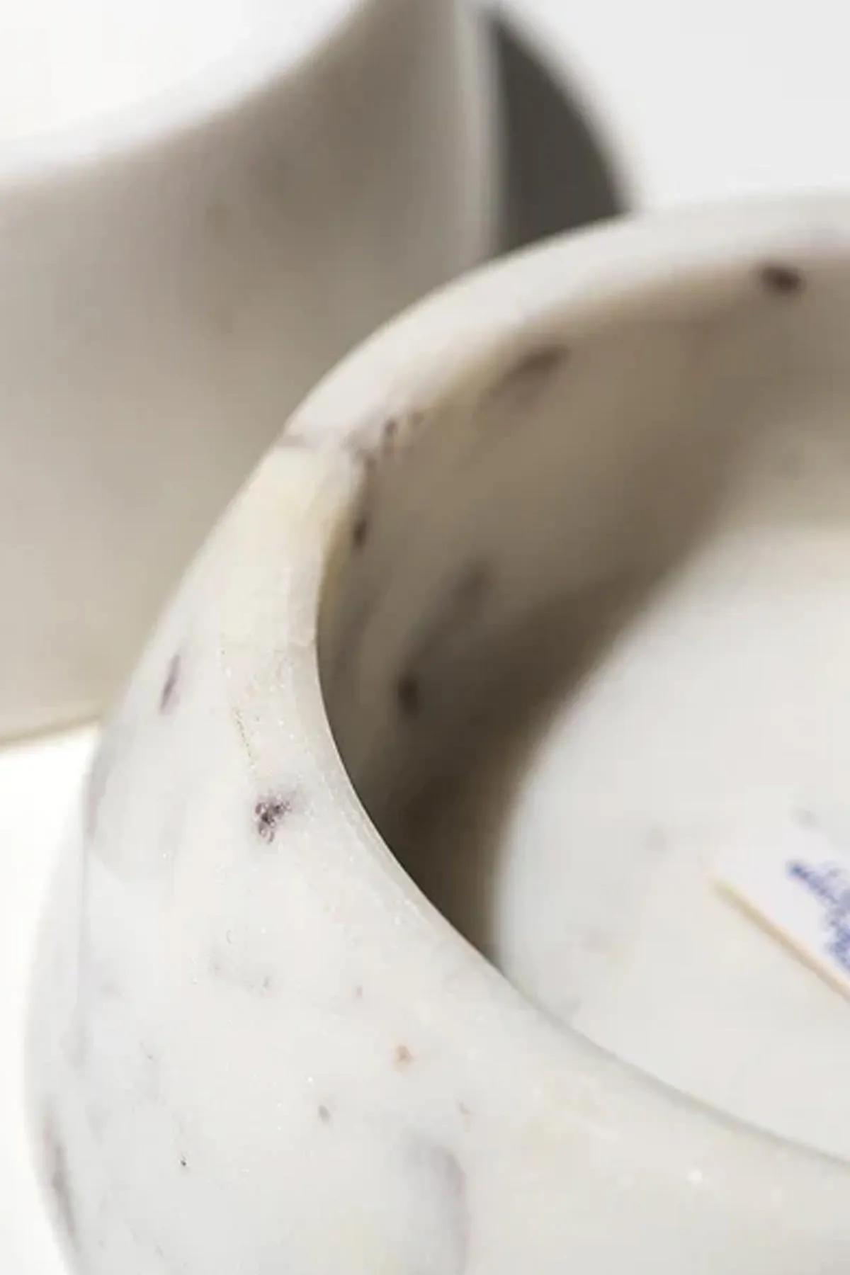 Marble Pet Bowl - White