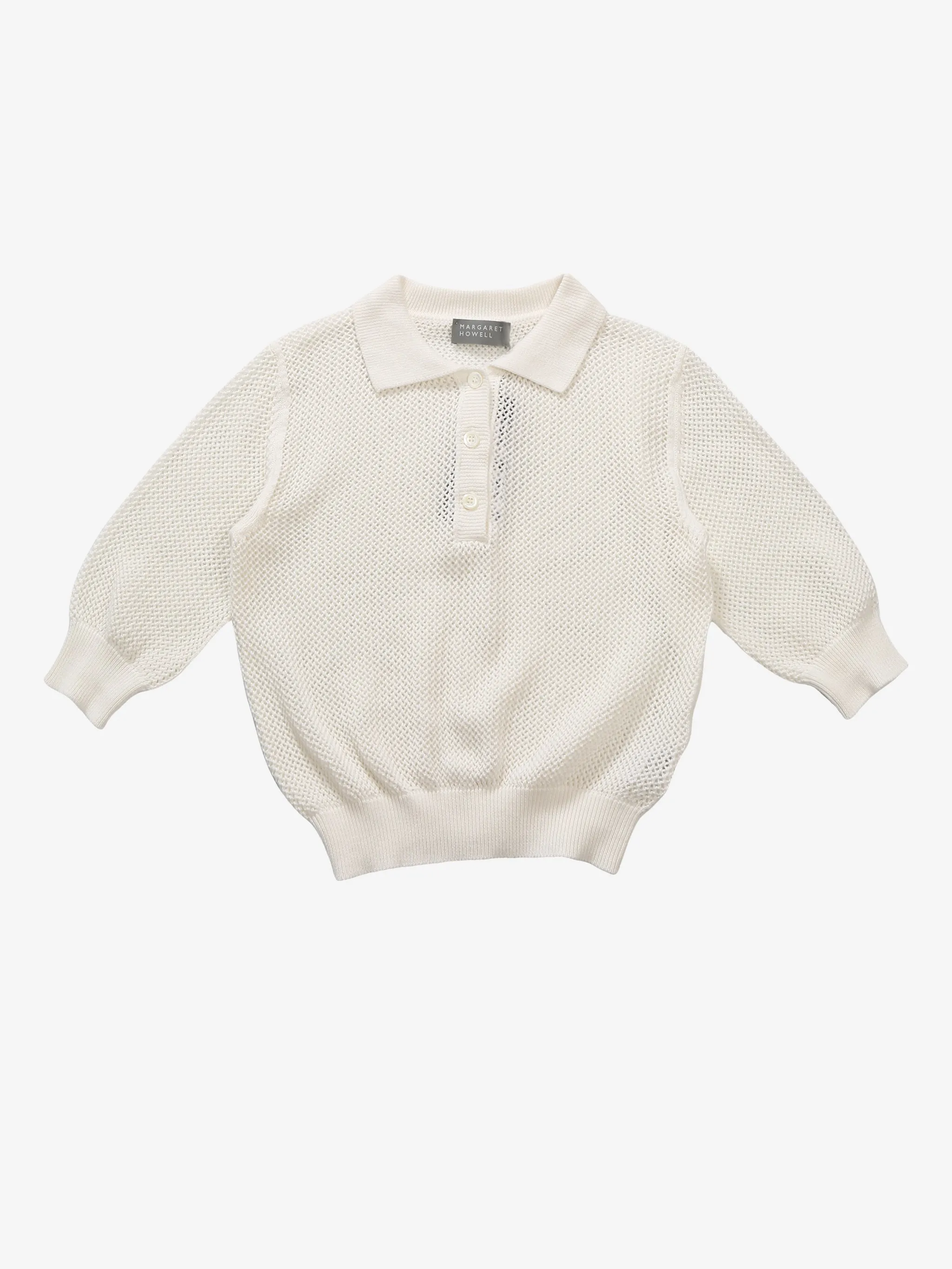 MARGARET HOWELL - Women Pointelle Polo Shirt