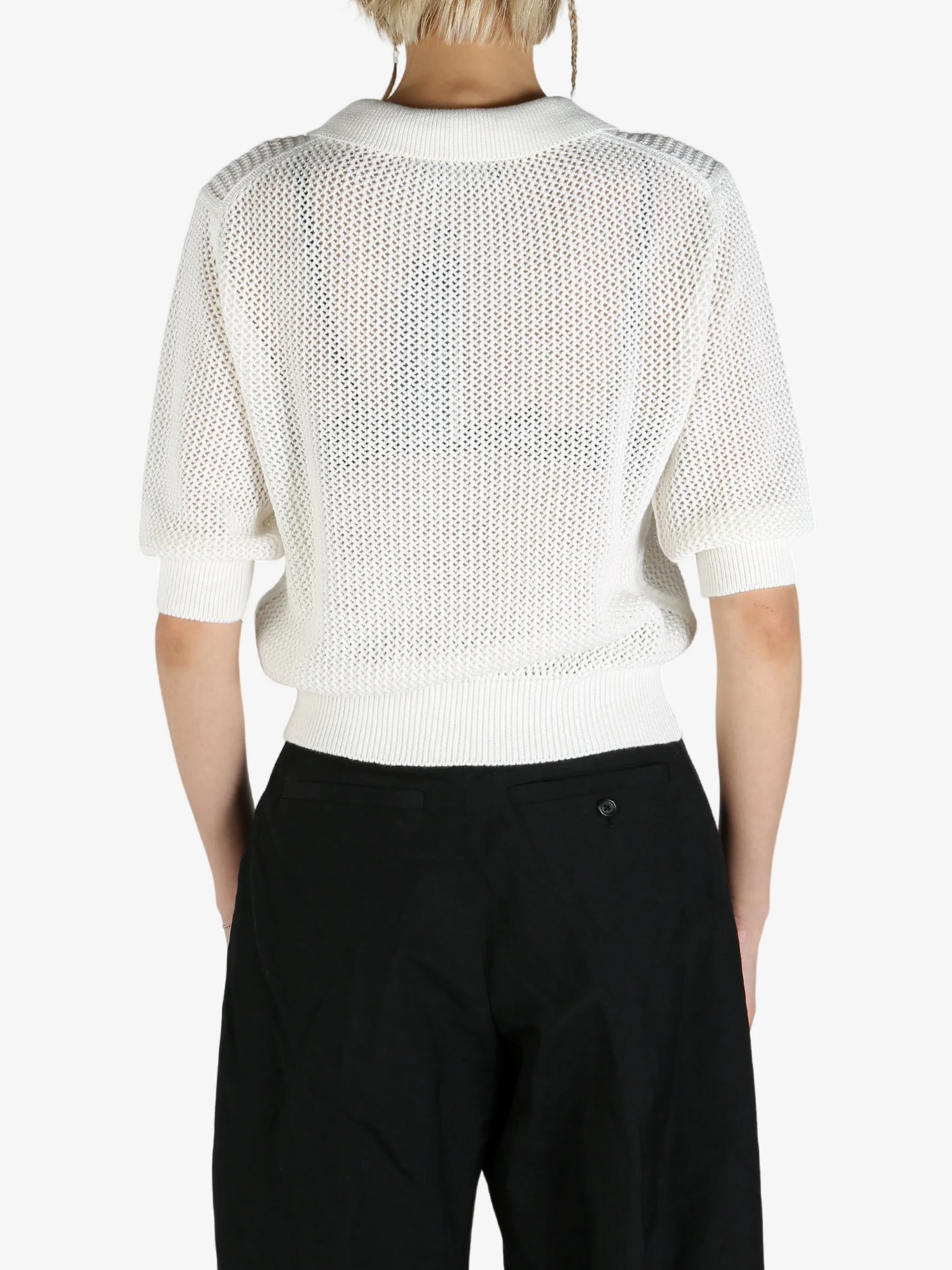 MARGARET HOWELL - Women Pointelle Polo Shirt