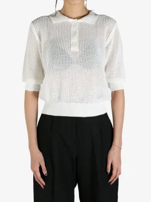 MARGARET HOWELL - Women Pointelle Polo Shirt