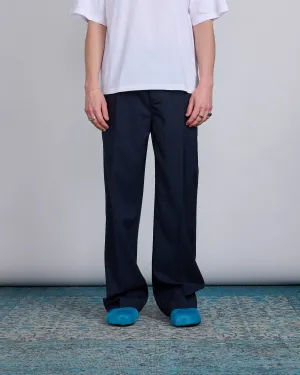 Marni Tropical Wool Pleated Trouser Blublack