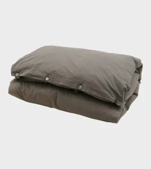 Percale Duvet 140x200 Dark Taupe