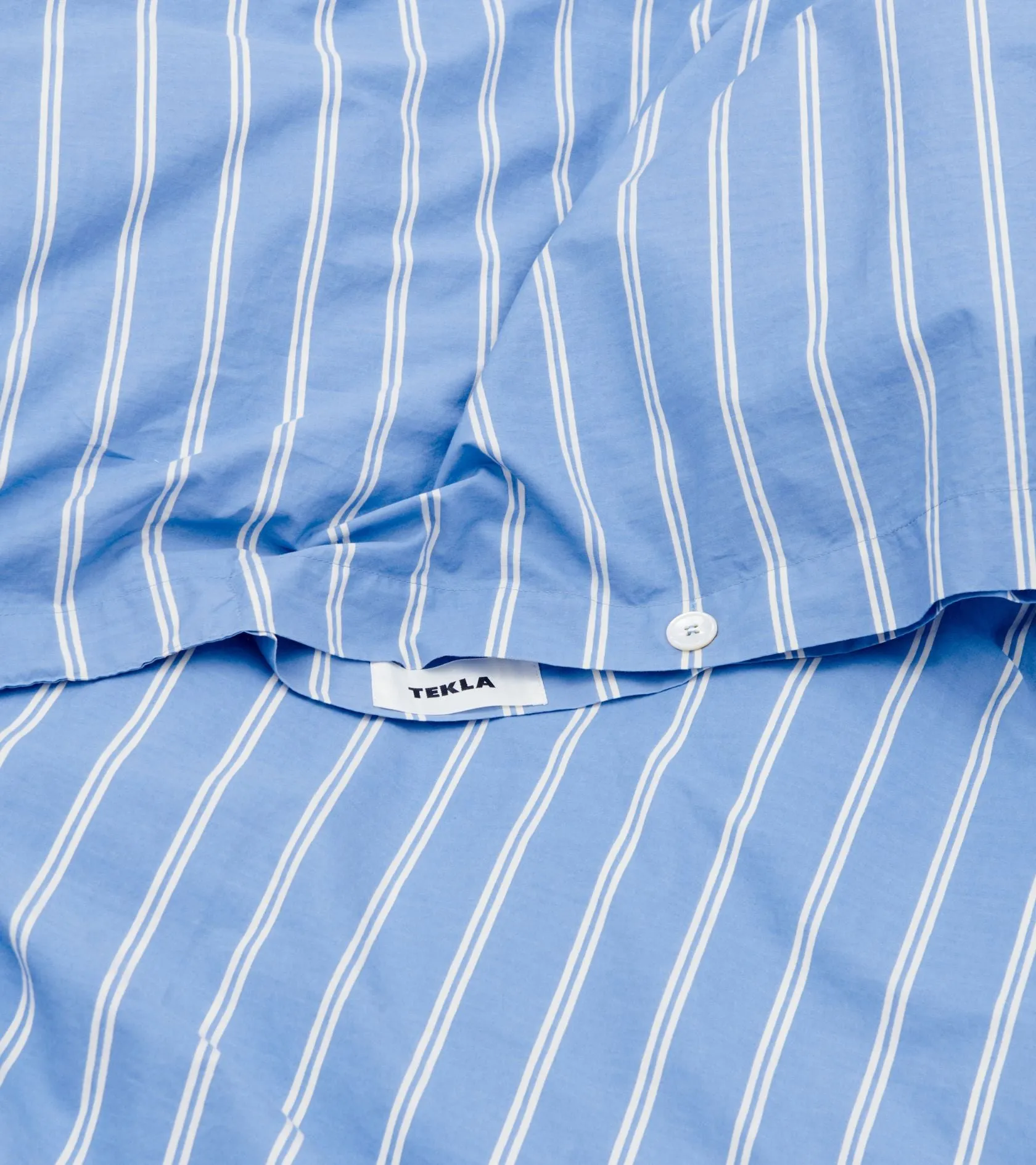 Percale Duvet 140x200 Island Blue Stripes