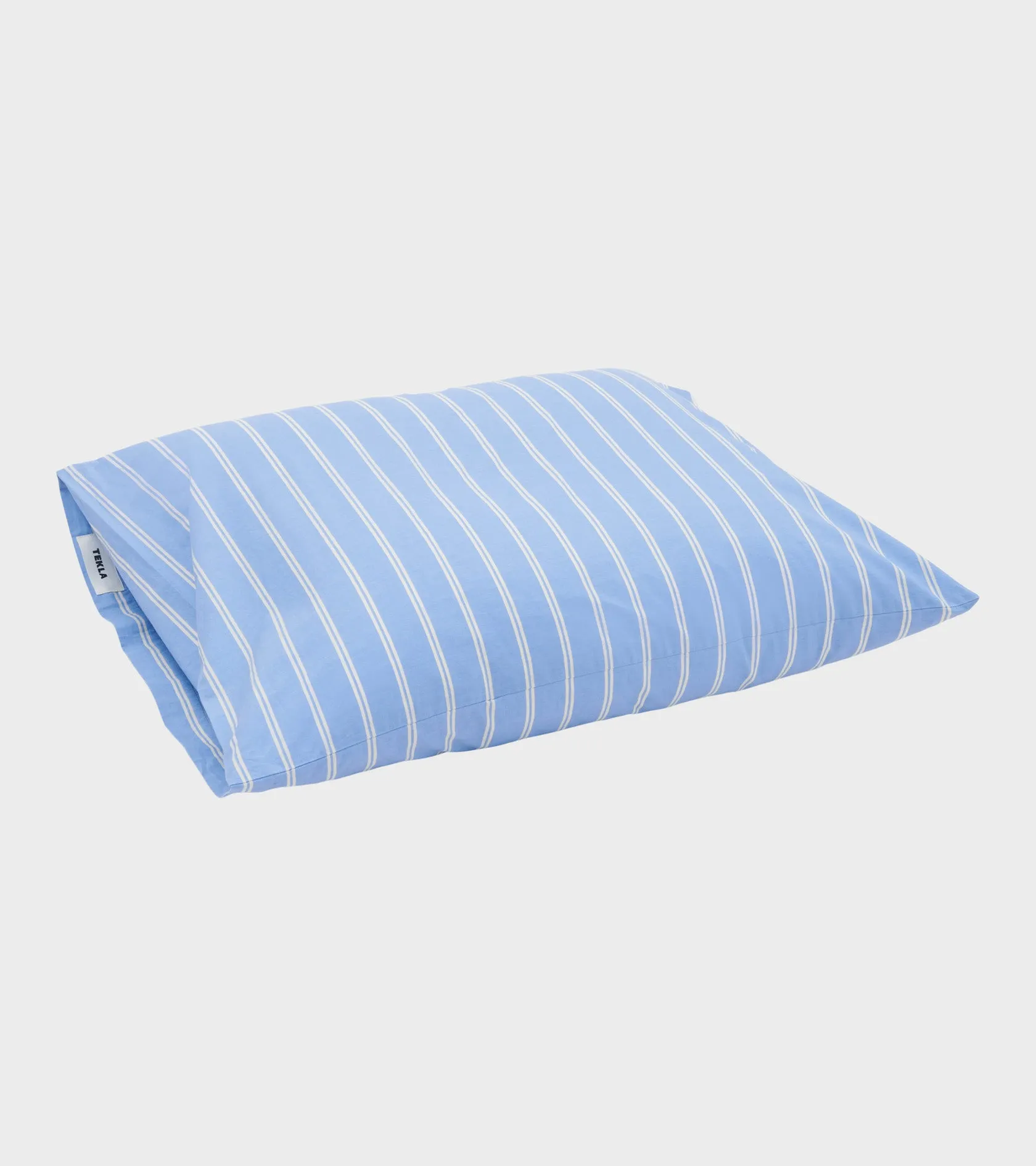 Percale Pillow 60x63 Island Blue Stripes