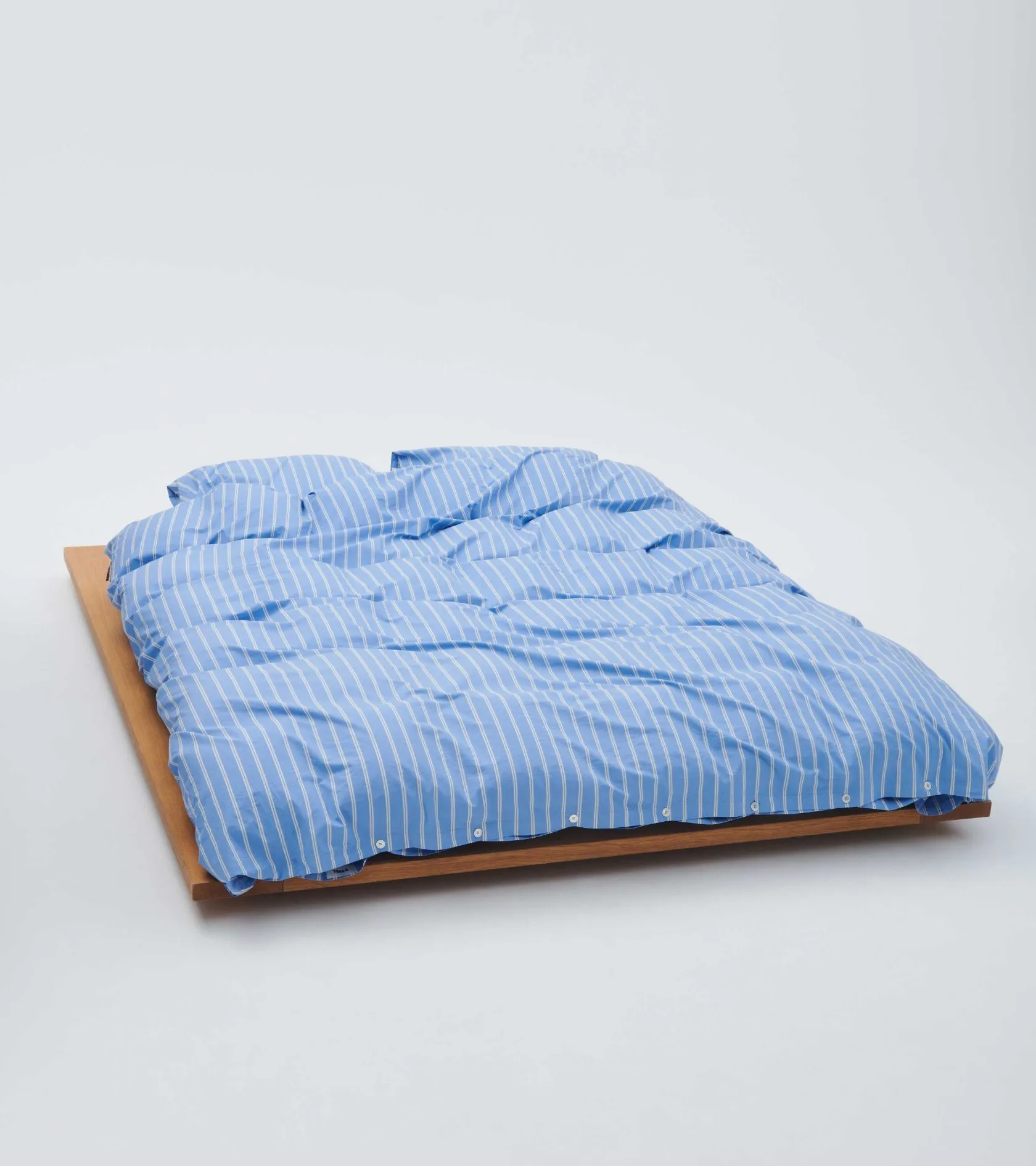 Percale Pillow 60x63 Island Blue Stripes