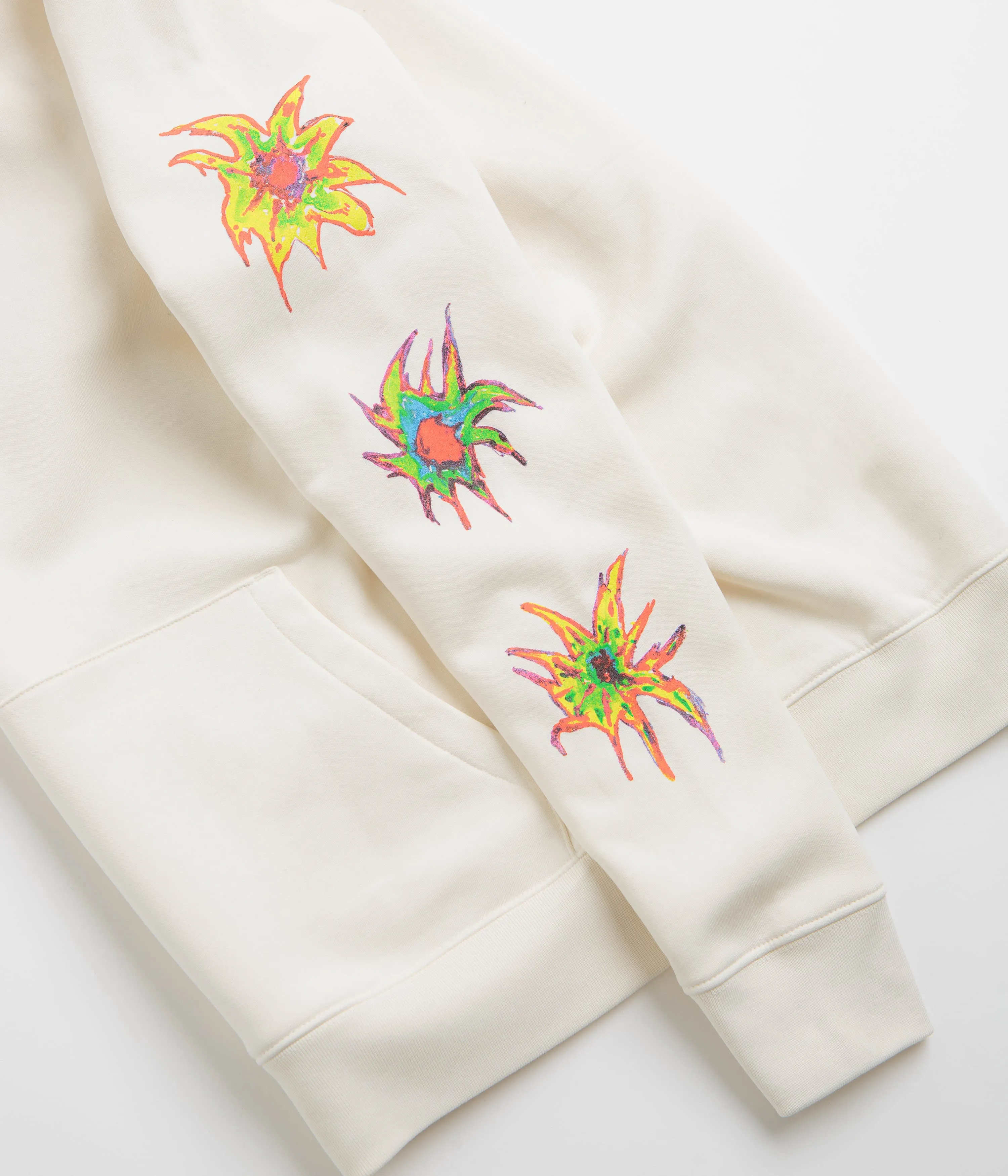 Poetic Collective Arm Tribal Hoodie - Ivory