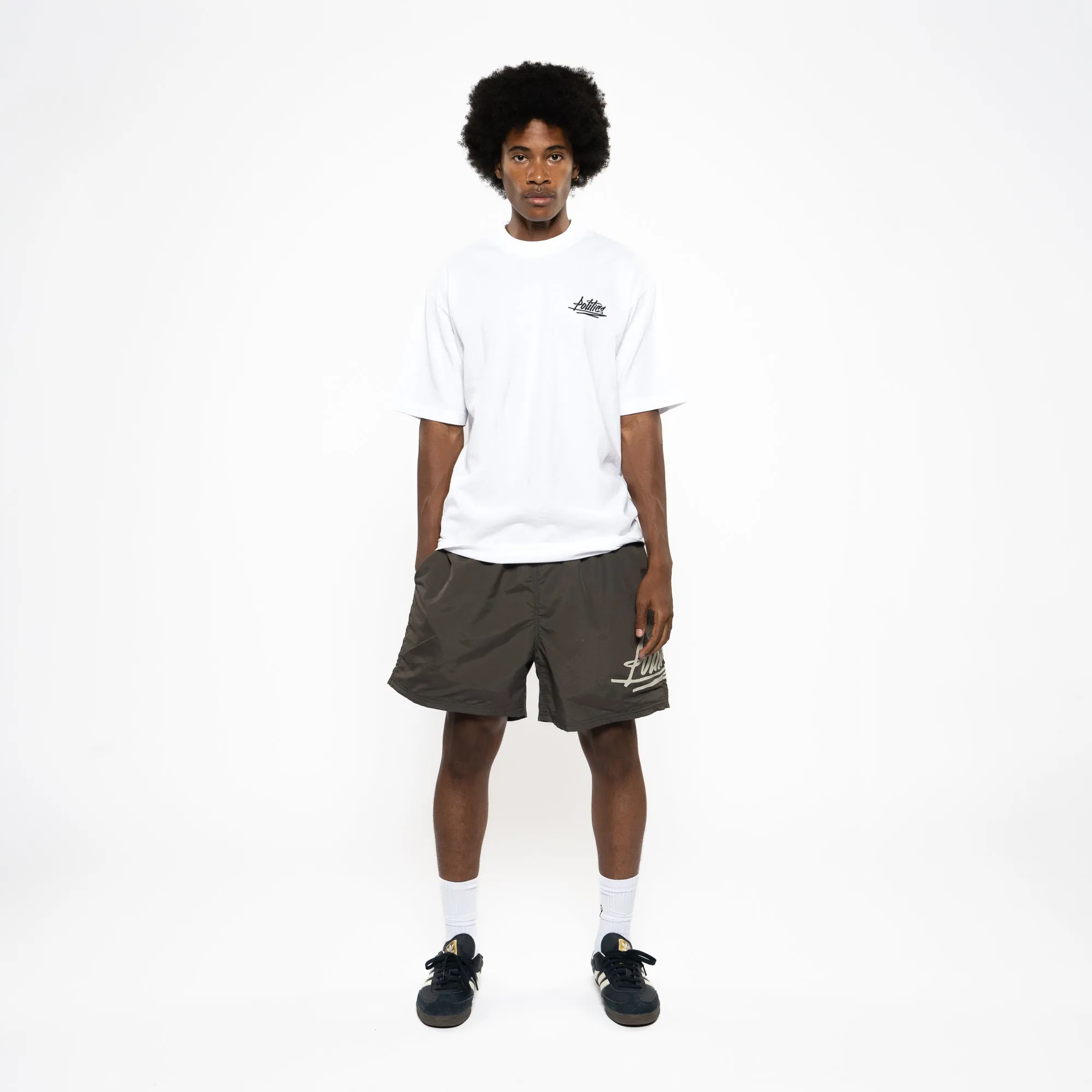 Politics Graffiti Logo Tee - White