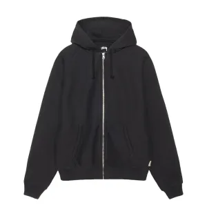 RAGLAN ZIP HOOD WASHED BLACK
