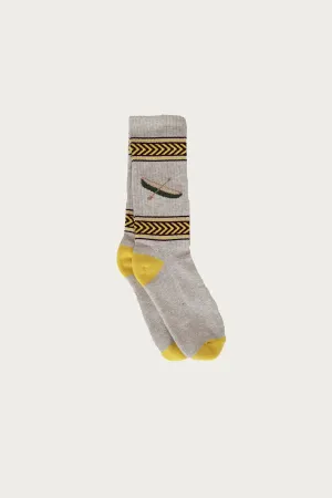 Recycled Cotton Jacquard Socks - Canoe