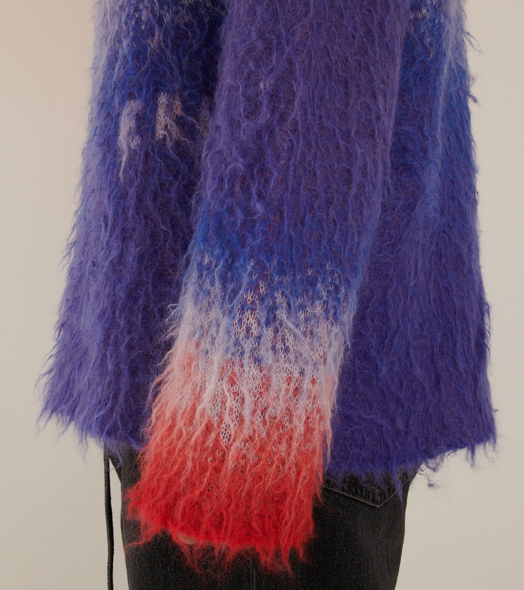 Relaxed Mohair Knit Red/White/Blue