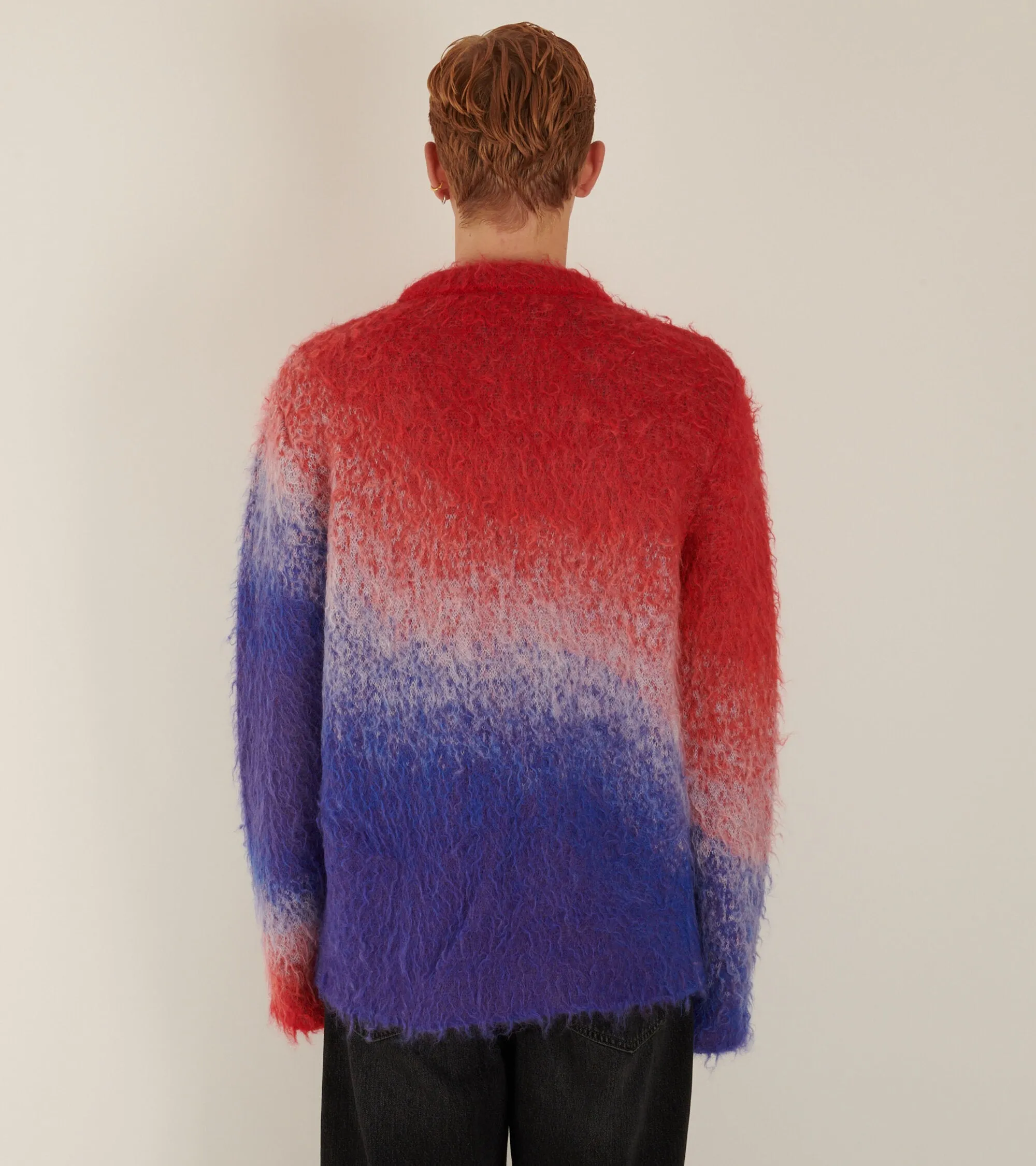 Relaxed Mohair Knit Red/White/Blue