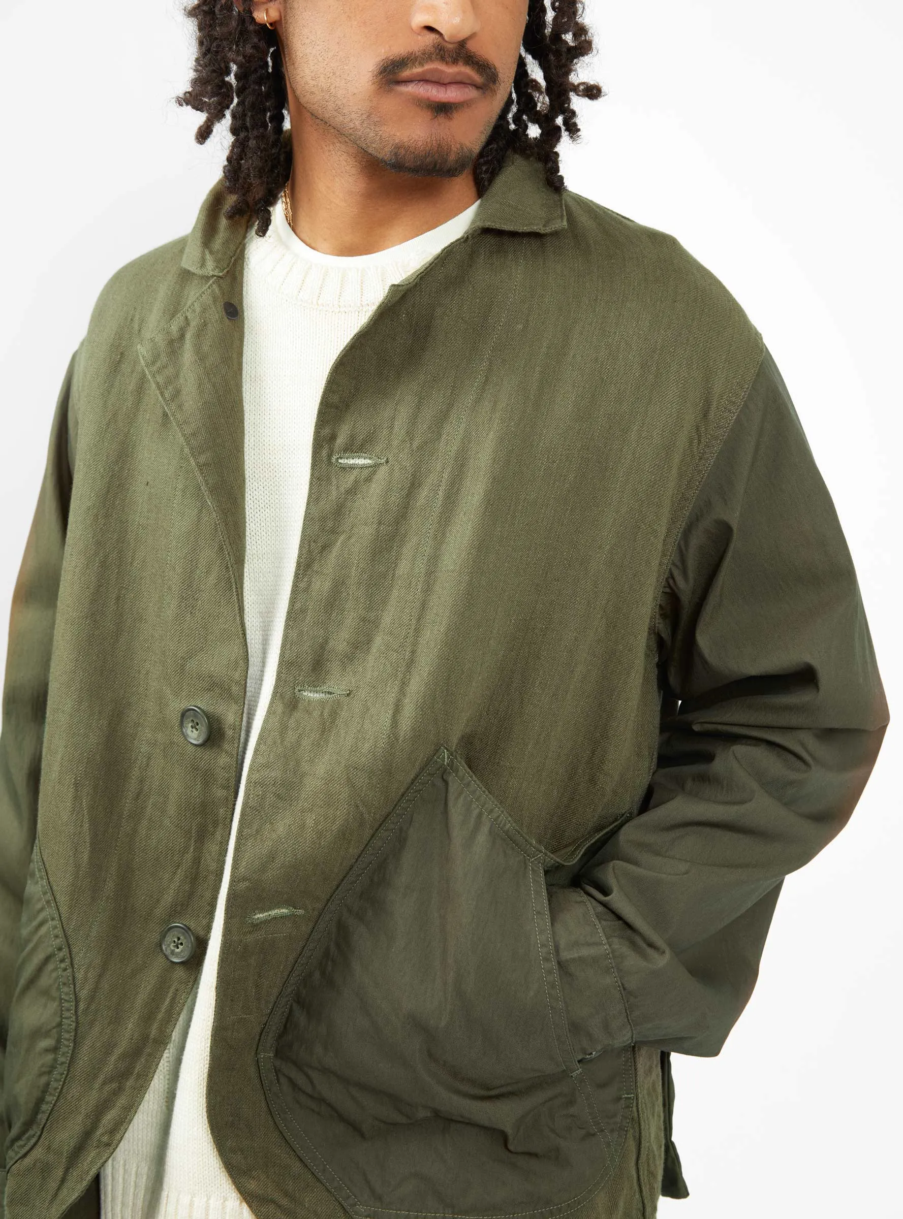 Ringoman Linen Chino Jacket Khaki