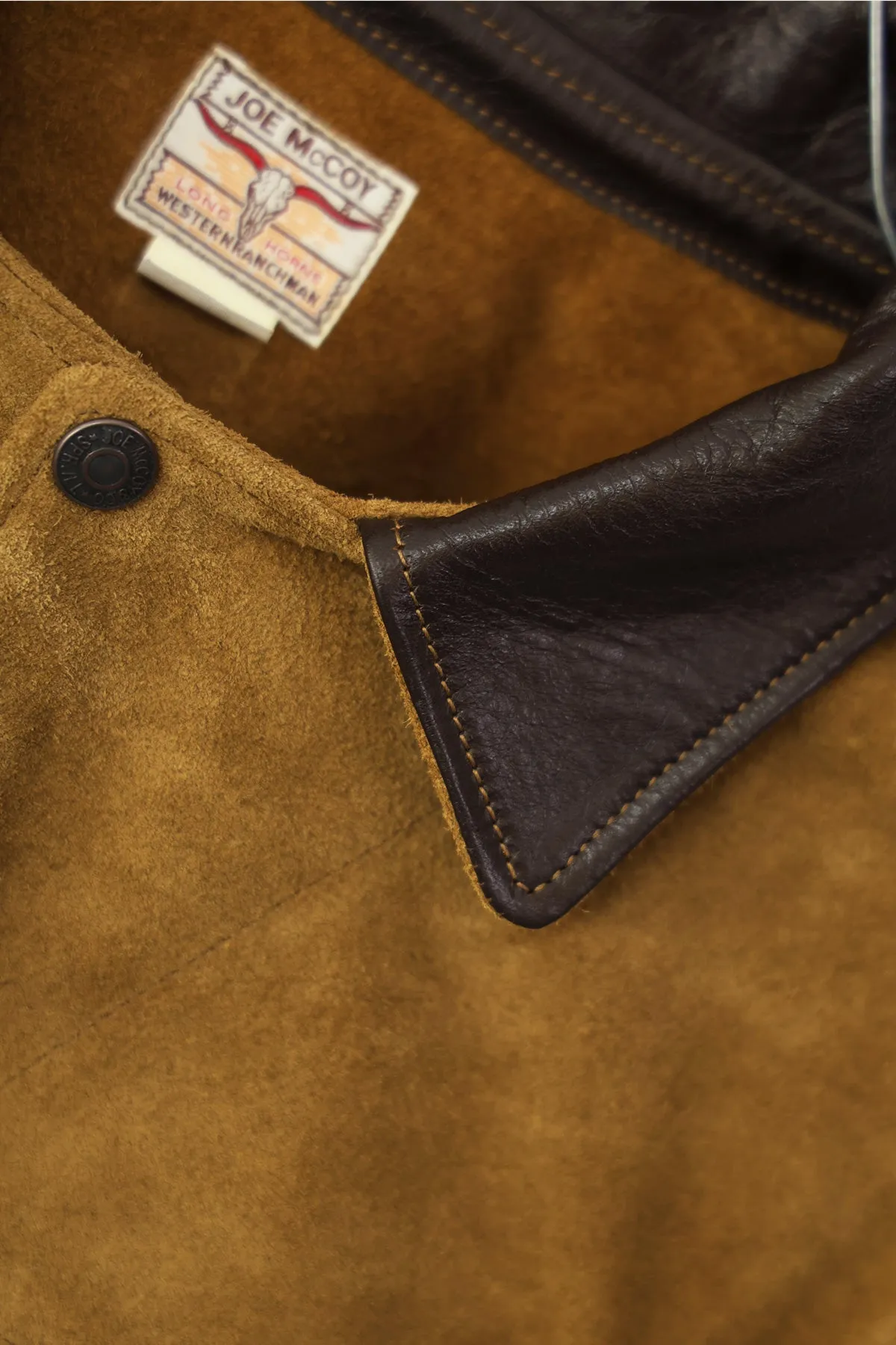 Rough Out Leather Western Jacket - Tan