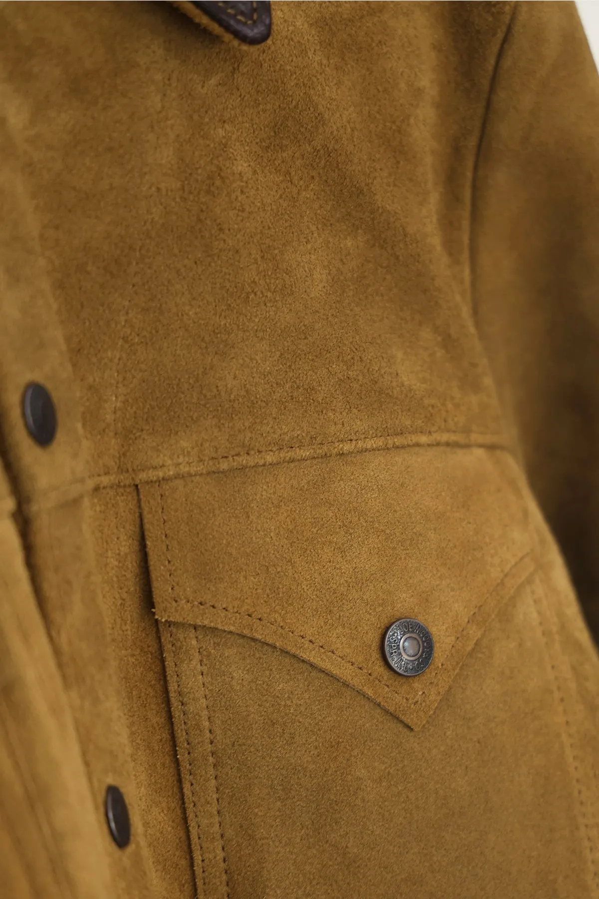 Rough Out Leather Western Jacket - Tan